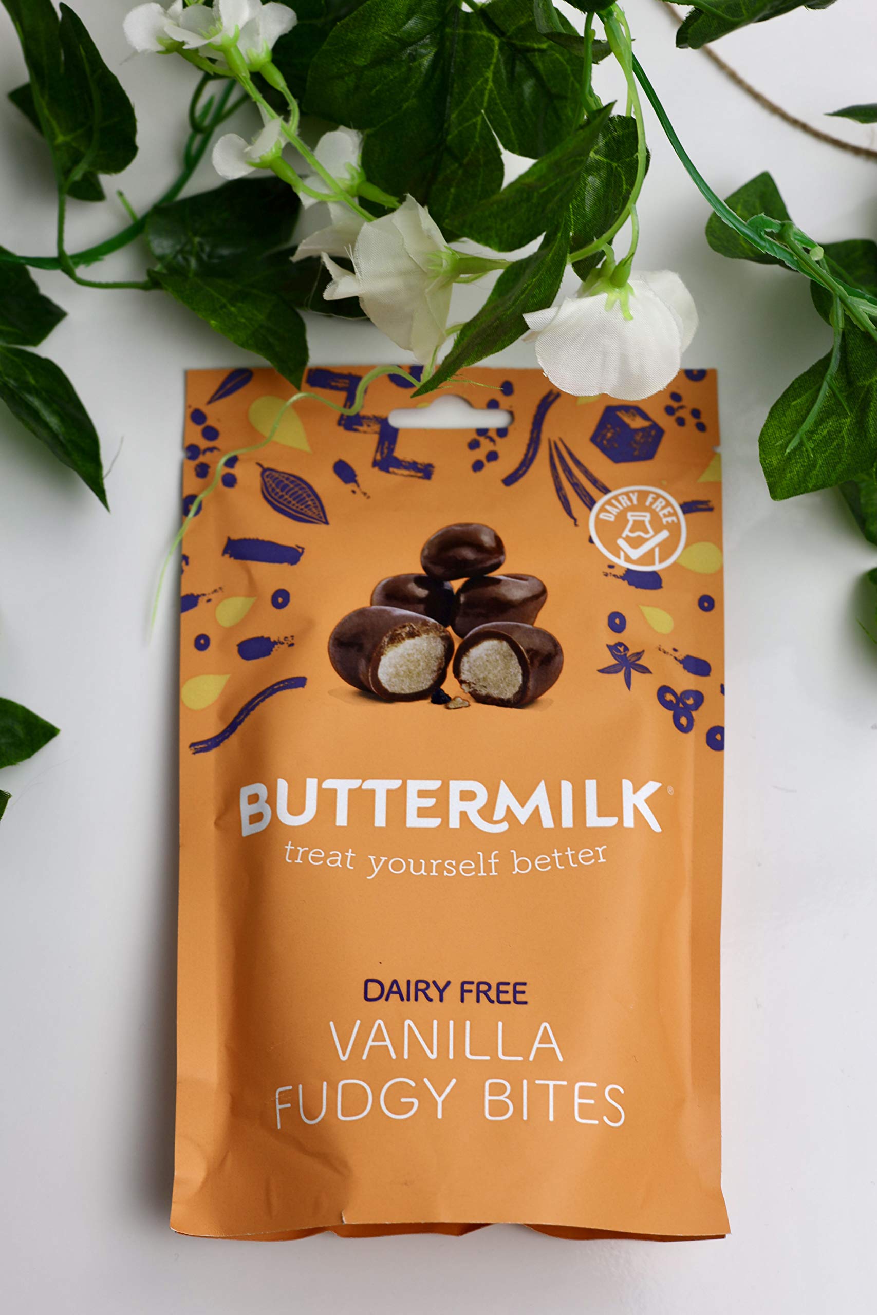Buttermilk Krówki waniliowe (7 x 100 g) - krówki słodycze - wegańskie słodycze - bez nabiału - słodycze bez glutenu - bez sztucznych składników - ręcznie robione w Wielkiej Brytanii