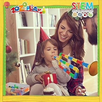 Amazon.com: ZOZOPLAY STEM Toys Tube Locks, 72 Piece Tubular