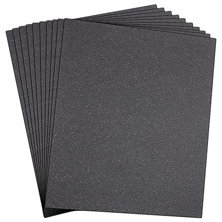 SCEPTRE Abrasive Sand Paper Sheets with Silicon Carbide & Waterproofing, 150 Cw Wet & Dry Sanding Papers 230 mm x 280 mm for Polishing, Paint & Corrosion Removal (Pack of 10 Sheets)