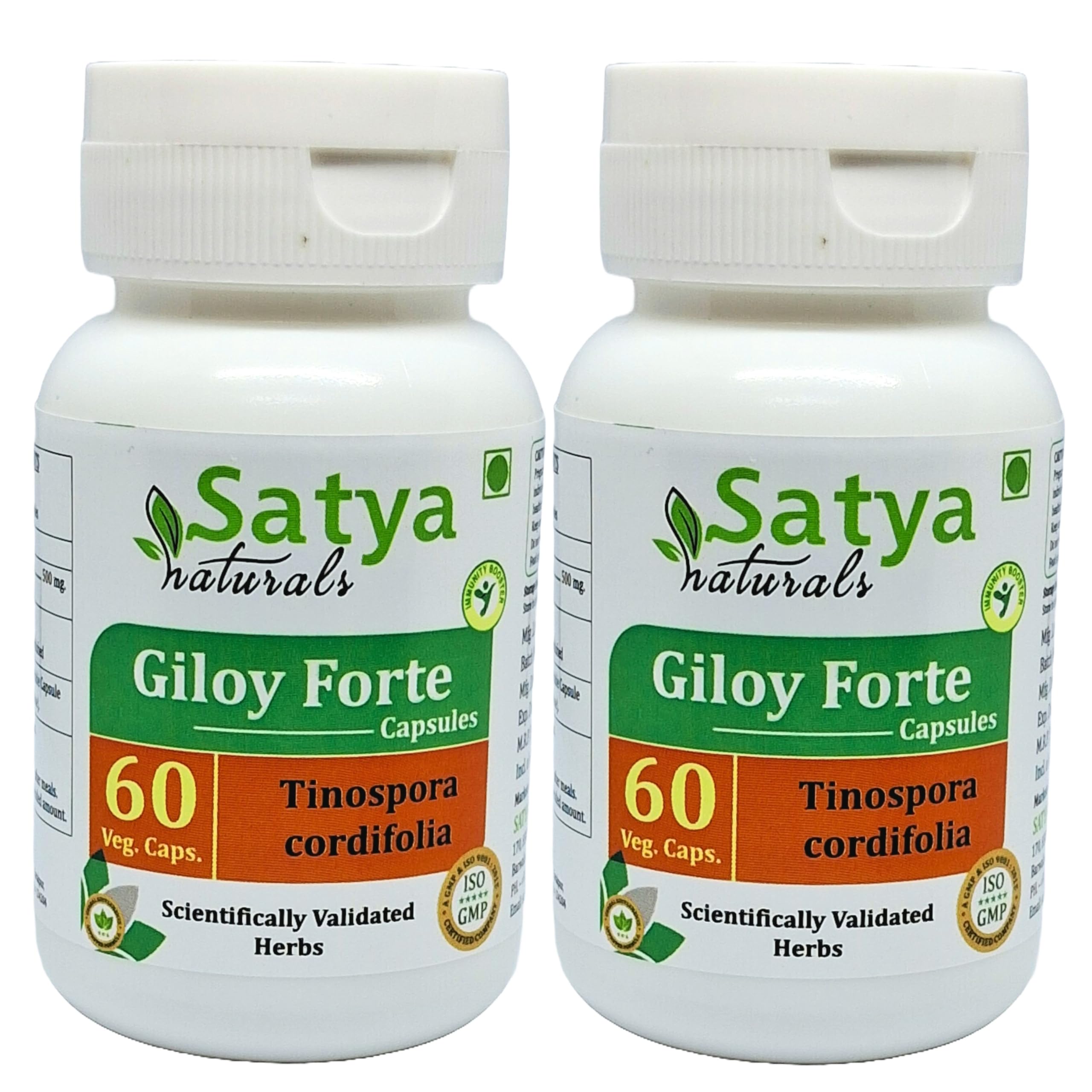 Tinospora Cordifolia (Giloy, Guduchi) Extract Capsules | Highest Potency, 100% Herbal Product | Pack of 60 X 500 mg. Veg. Capsules (Pack of1 Bottle) — Amazon image 7