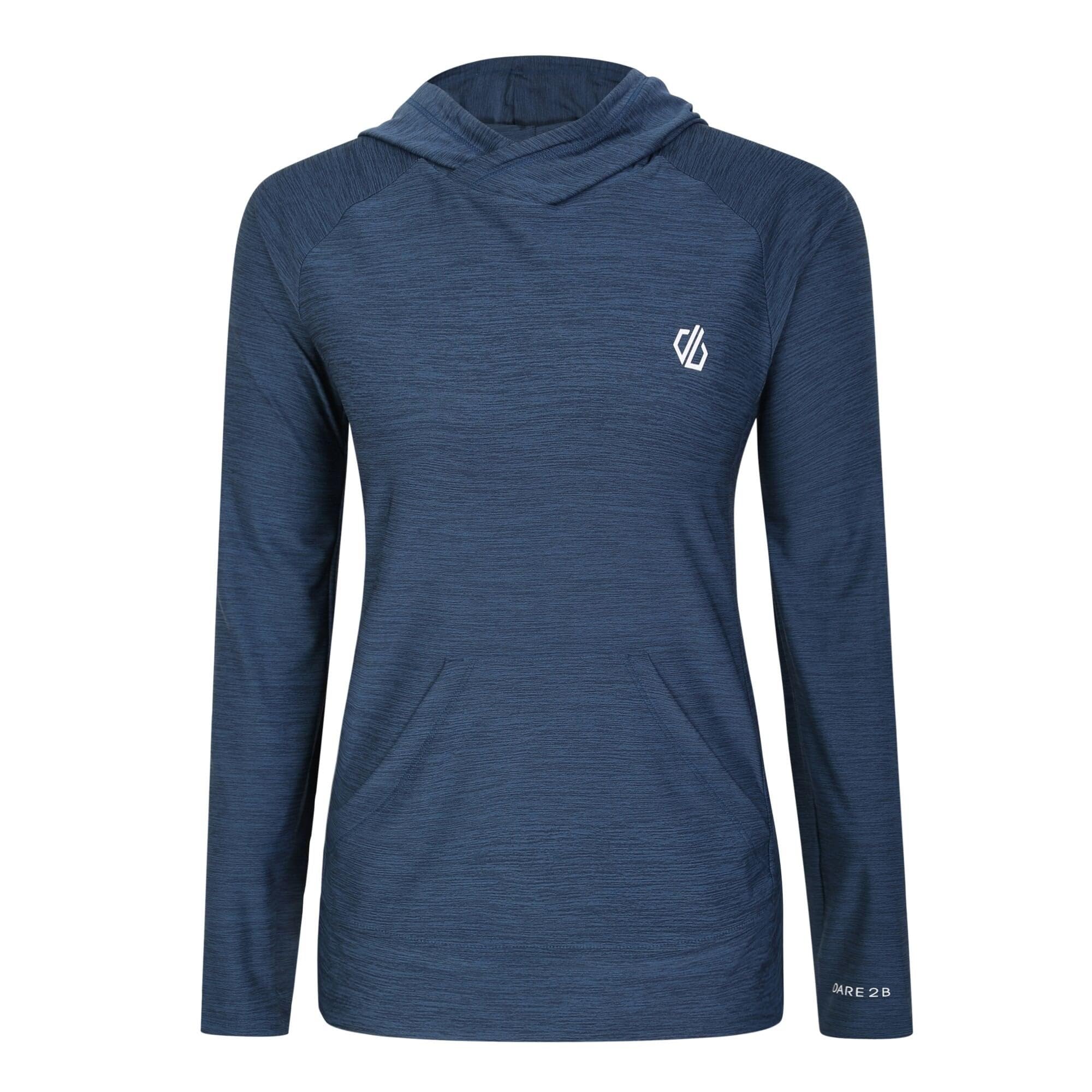 Dare2B Womens Sprint City Hoodie Casual Tops, Lightweight, Sweat Wicking & Antibacterial - Perfect for Outdoors, Working out & Activewear Blue