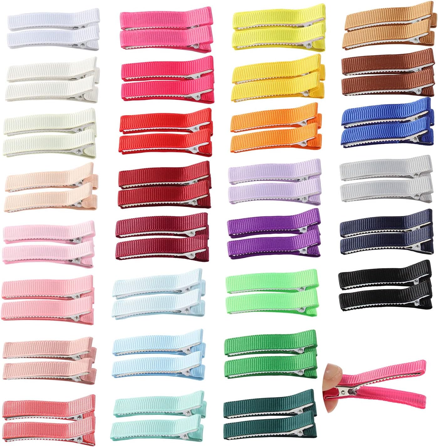 CÉLLOT 3 Inch Boutique Grosgrain Ribbon Pinwheel Hair Bows Alligator Clips For - Foto 7