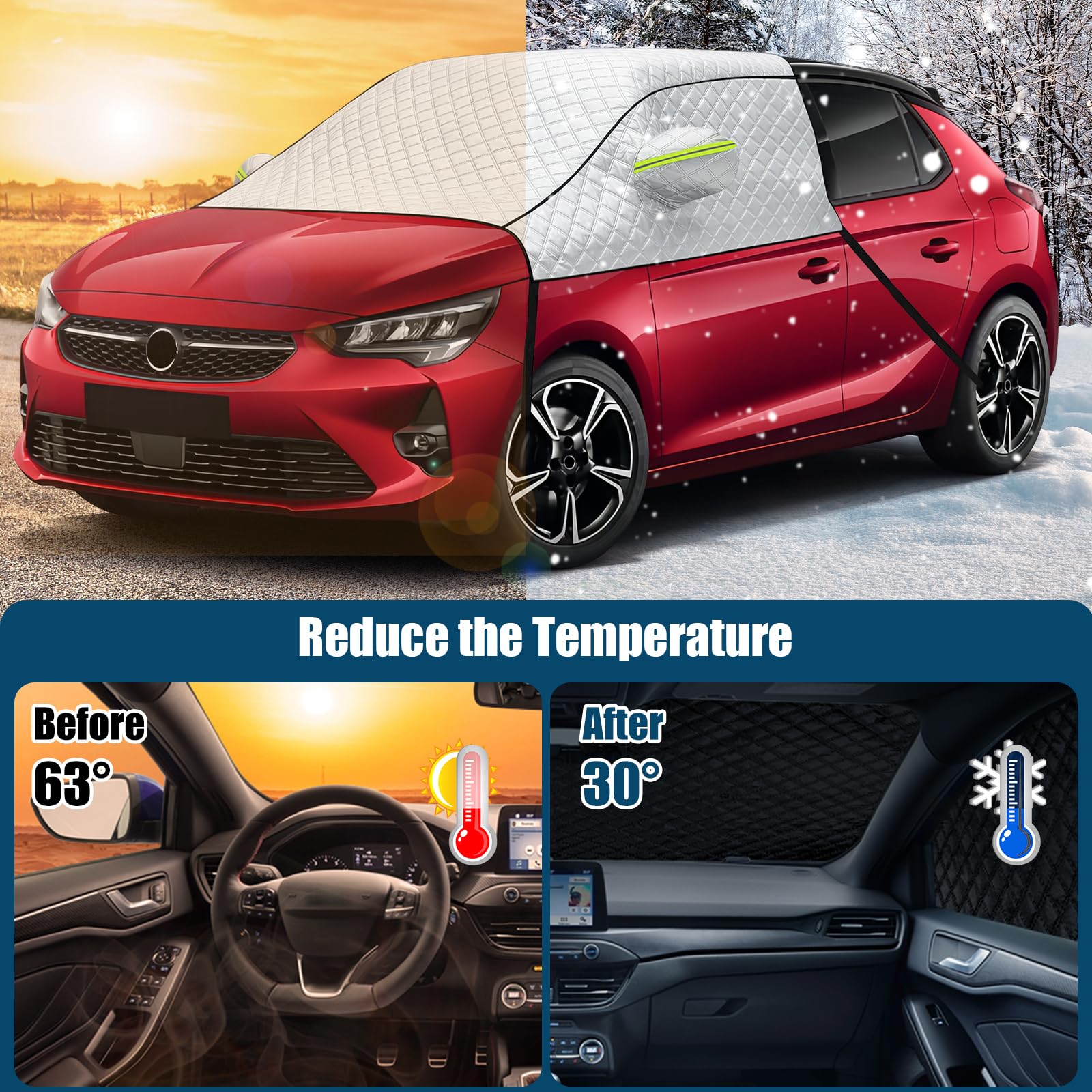 Aluminium Externe Thermo Scheibenabdeckung für Opel Corsa