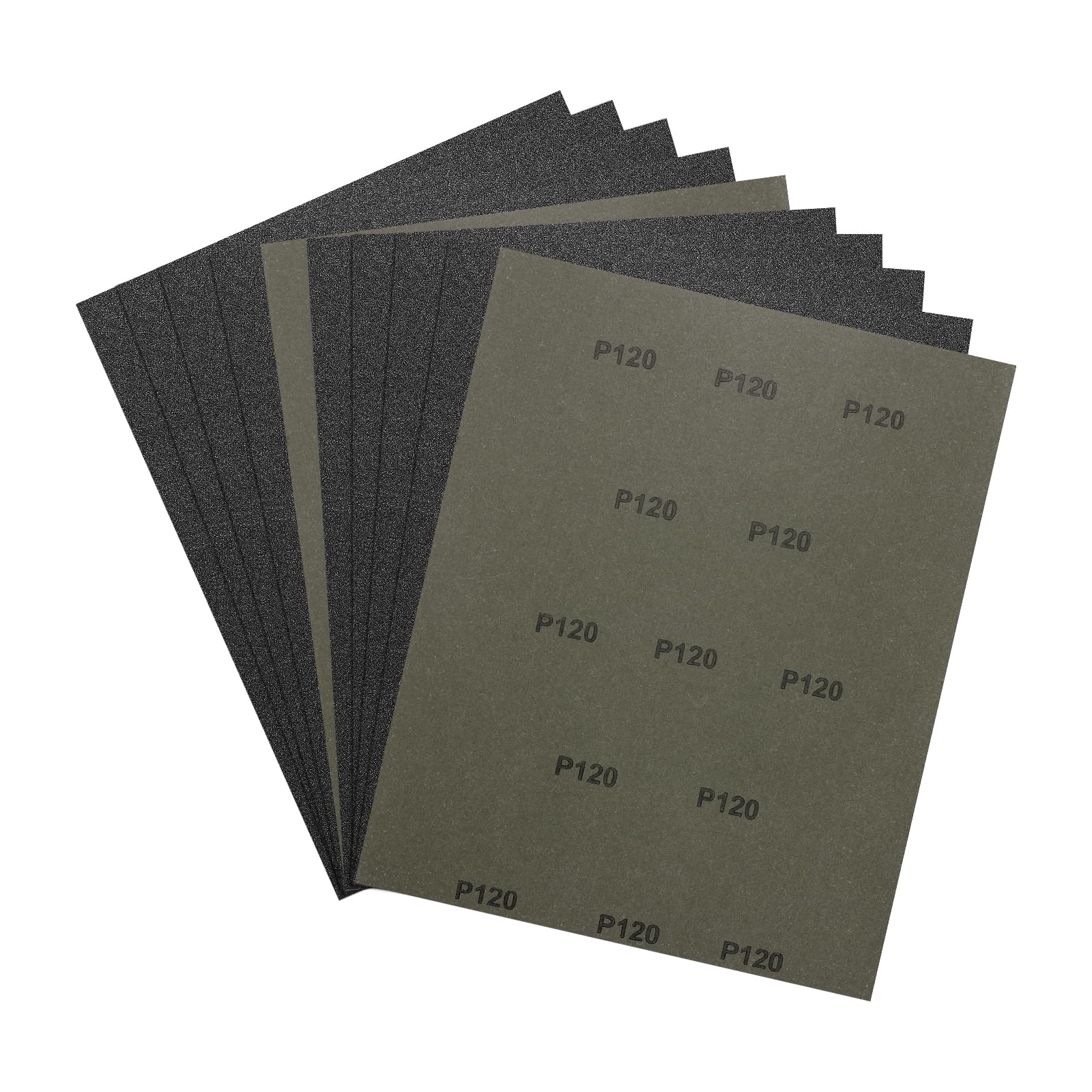 Kozelo 10pcs Sand Papers - [9 x 11 Inch x 120 Grits] Wet Dry Sandpaper Sheets for Metal Auto Wood Polishing and Scratches Removing, Silicon Carbide Abrasive
