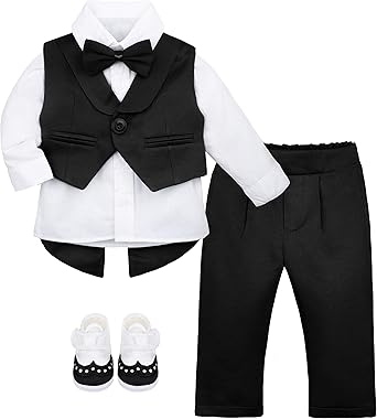 Lilax Baby,Clothing,Baby Boys 0-24m,Suits & Blazers Lilax Baby Boy Gentleman Tuxedo Outfit Infant 4 Piece Set
