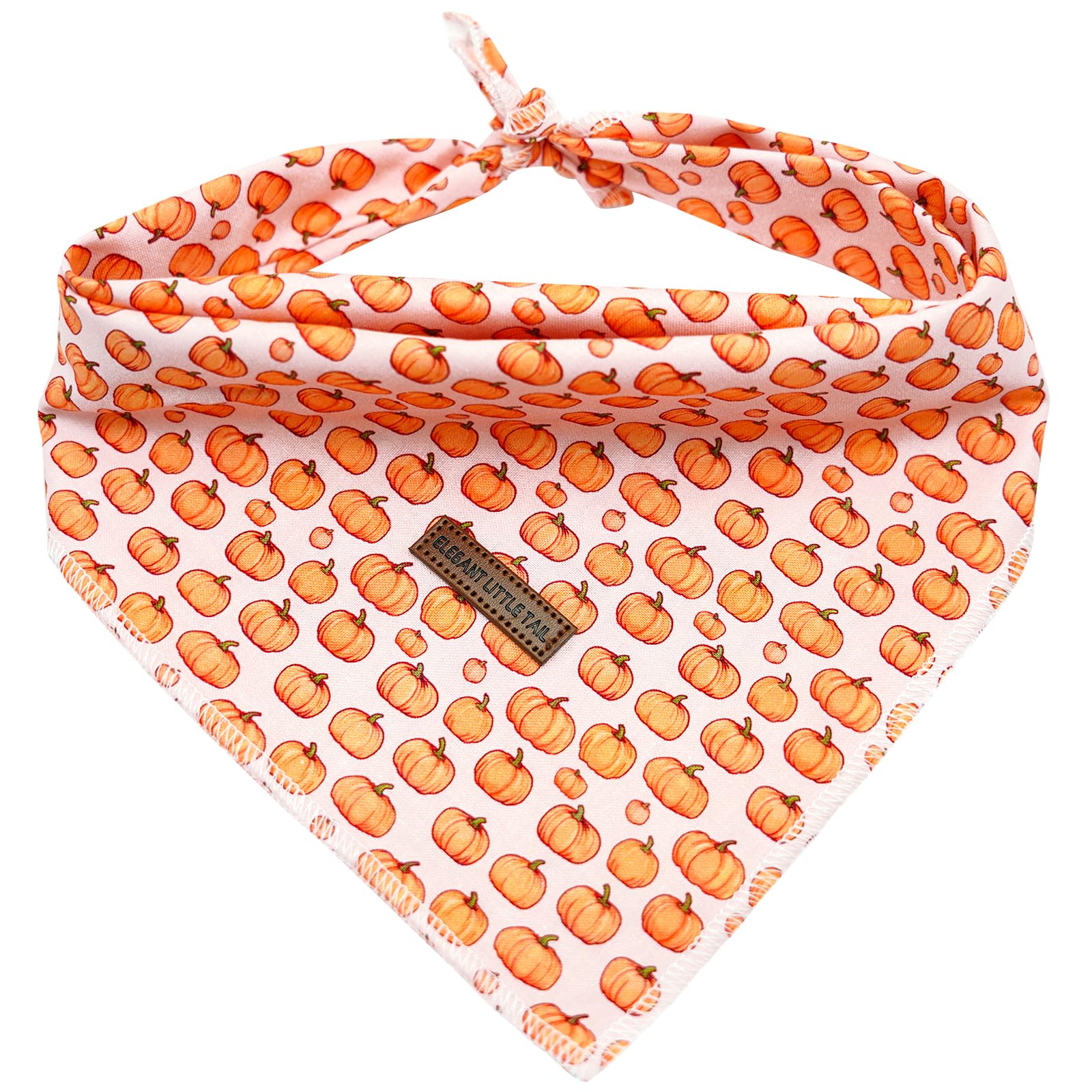 Elegant Little Tail Dog Bandana, Fall Halloween Adjustable Scarf Handkerchief Bib for Small Large Dogs, Boy Girl Square Kerchief