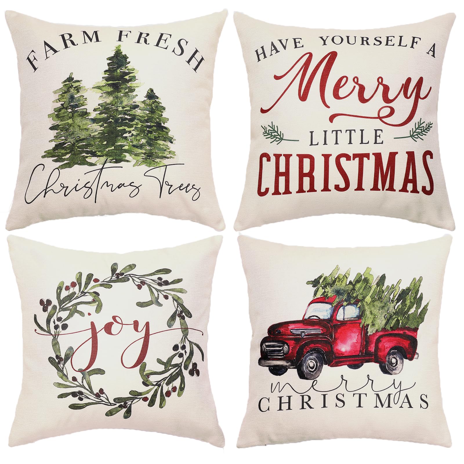 Woof Pickup Christmas Cushion