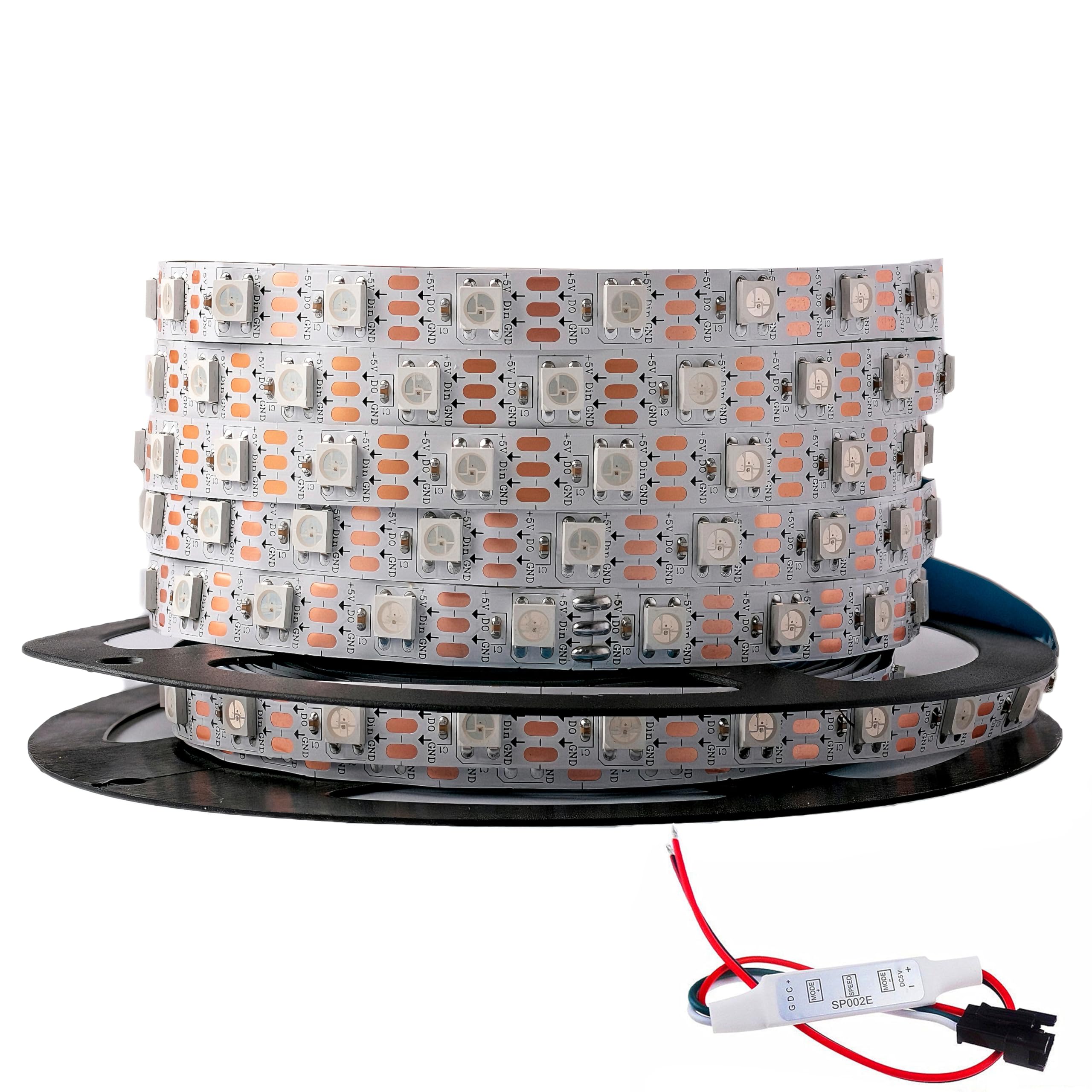 5x LED RGB WS2812B SMD 5050 - 5V, Haute Luminosité, Avec Base, Pour Bande Lumineuse