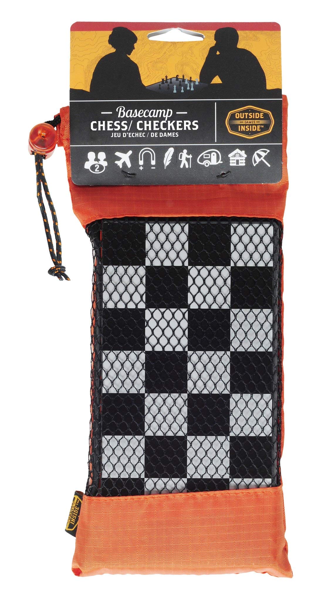 Mochila de ajedrez y damas, compacta, plegable, magnética, tamaño de viaje para acampar y viajar 3