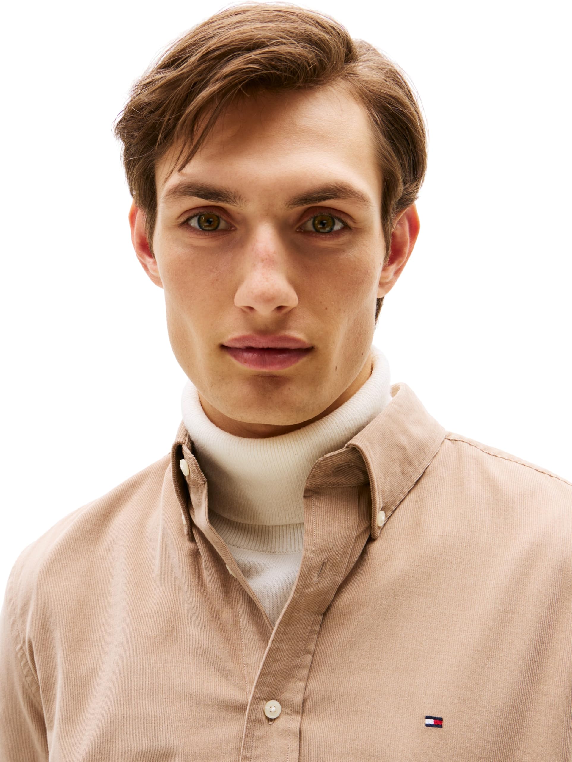 Tommy Hilfiger Solid Corduroy RF Shirt Mw0mw40486 Camicia L/S Unisex - Adulto (Pacco da 1)