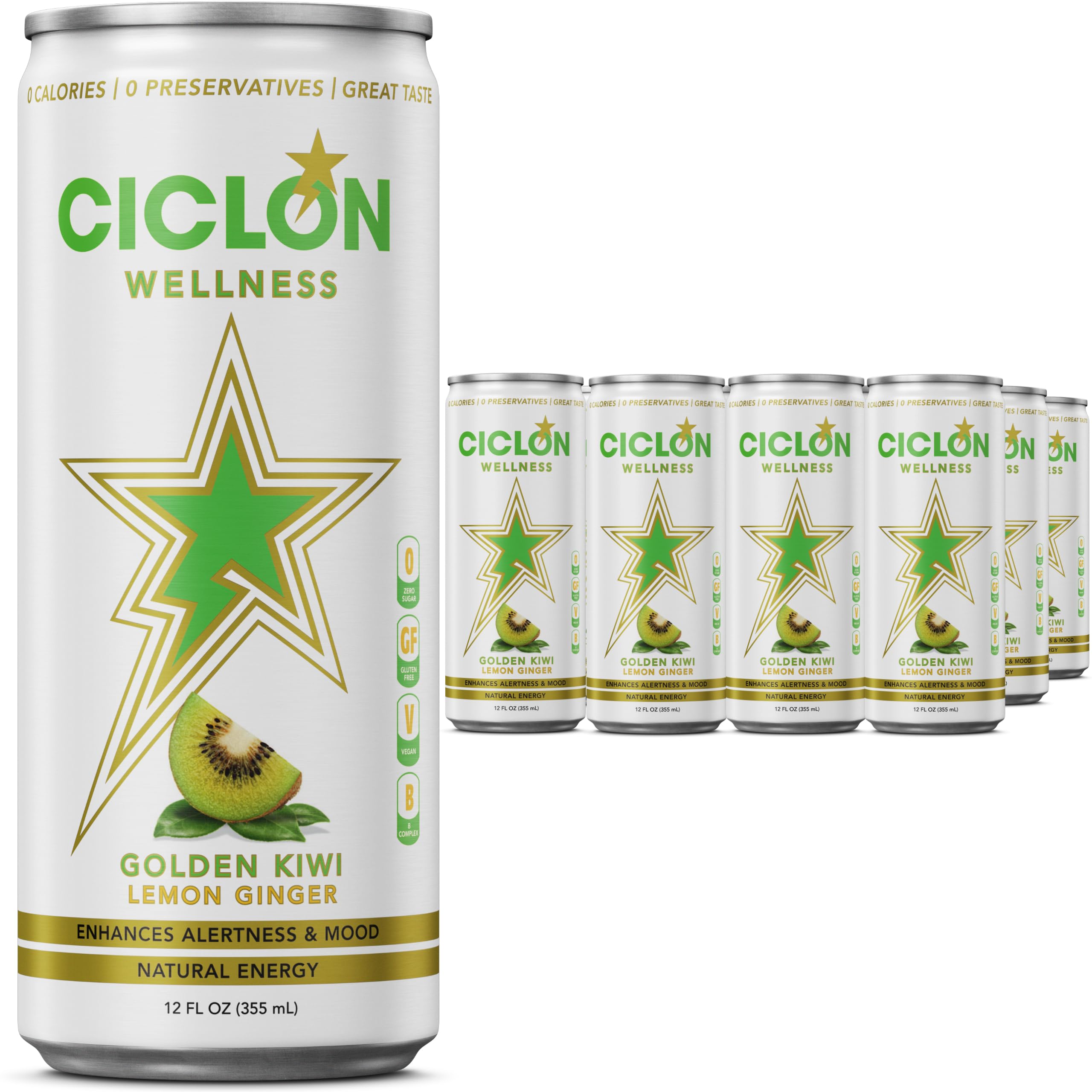Amazon.com : Ciclon Energy Drink Golden Kiwi Lemon Ginger