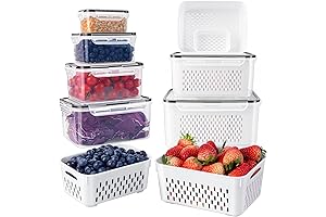 6 PCS Fruit & Vegetable Containers for Fridge - The Perfect Food...