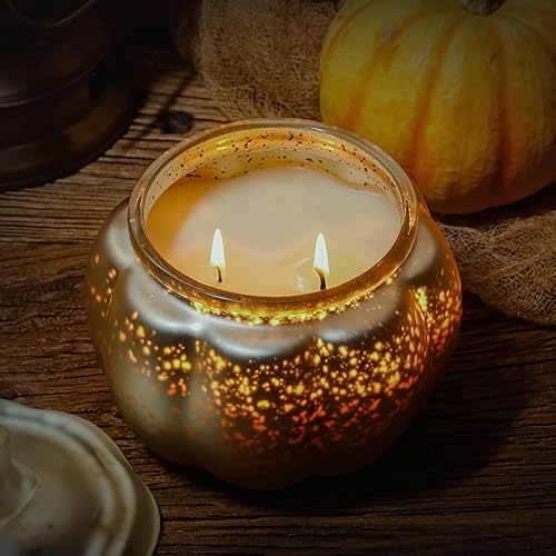 Miniatura 9 de Velas perfumadas para decoración del hogar, velas de aromaterapia, en forma de calabaza, tweed de calabaza de granja, regalo de velas de cera de
