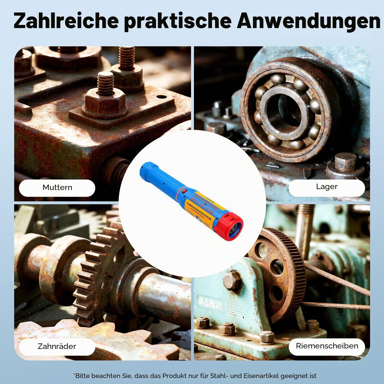Magnetisches Induktionsheizgerät-Set 1100W, Induktion Schraubenlöser Mit 8 Induktionsspulen, Induktionsheizer Induktionsheizung Kfz Zum Entfernen Von Bolzen Und Muttern