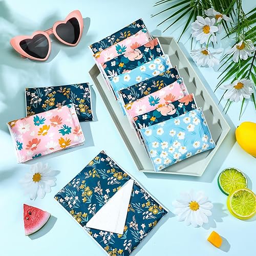 Vista 23 de PerKoop Paquete de 100 pañuelos de bolsillo para viajes, pequeños pañuelos faciales tamaño cartera, papel higiénico para viajes, suministros