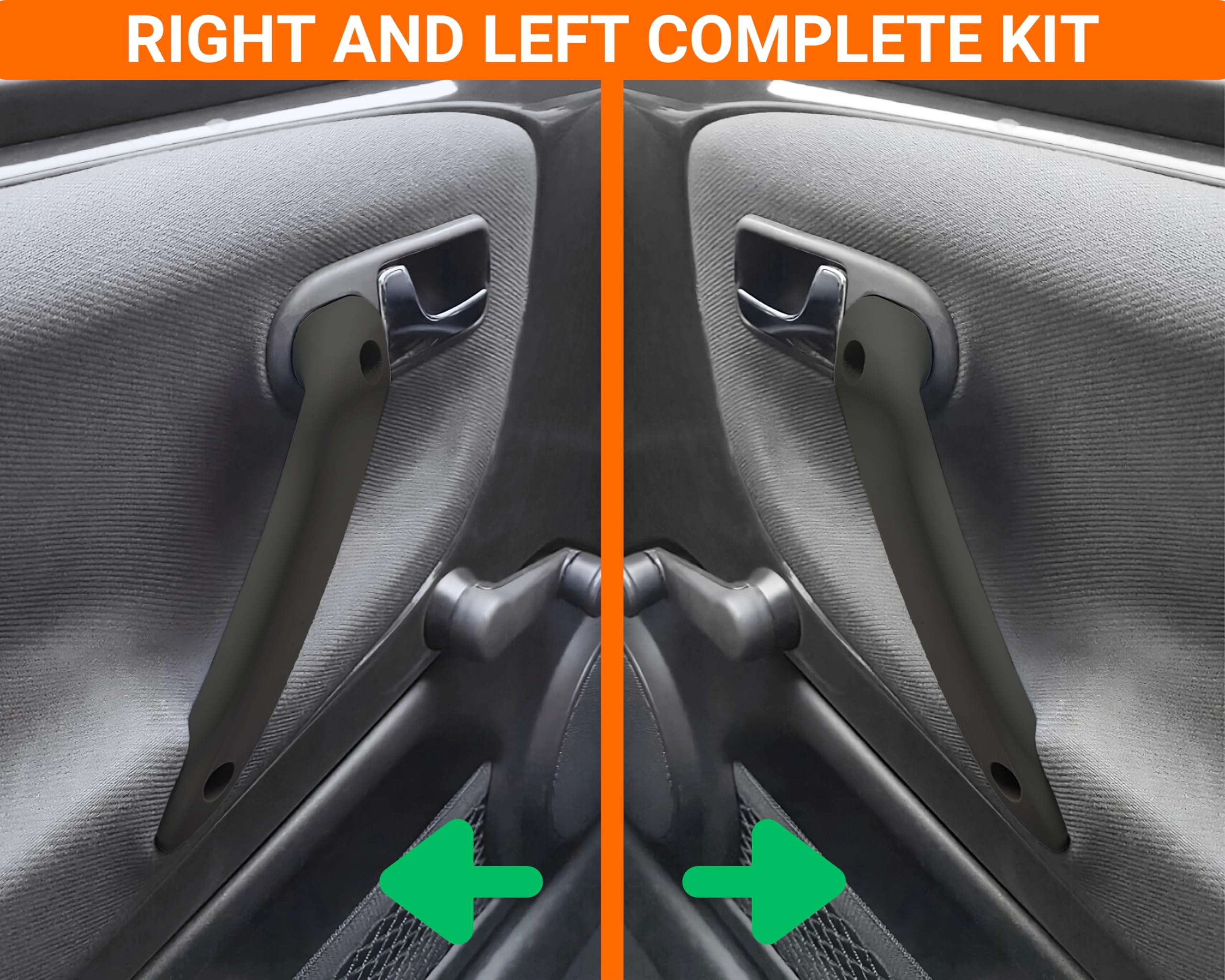 Maniglie Interne Compatibile con Volkwagen Lupo e Seat Arosa – Ricambio di Qualità, Rinforzate Maniglia Conducente, Passeggero e Cappucci, Design Originale e Installazione Facile
