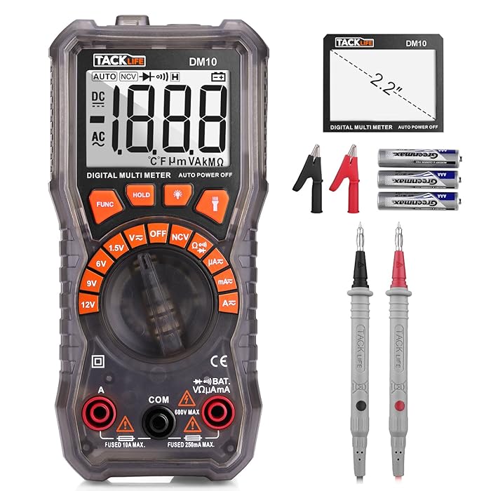 Buy TACKLIFE Multimeter, DM10 Digital Electrical Tester Auto Ranging