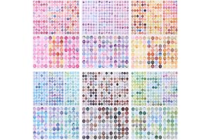 36 Sheets 1872 Pcs Monet Garden Washi Pastel Dot Stickers