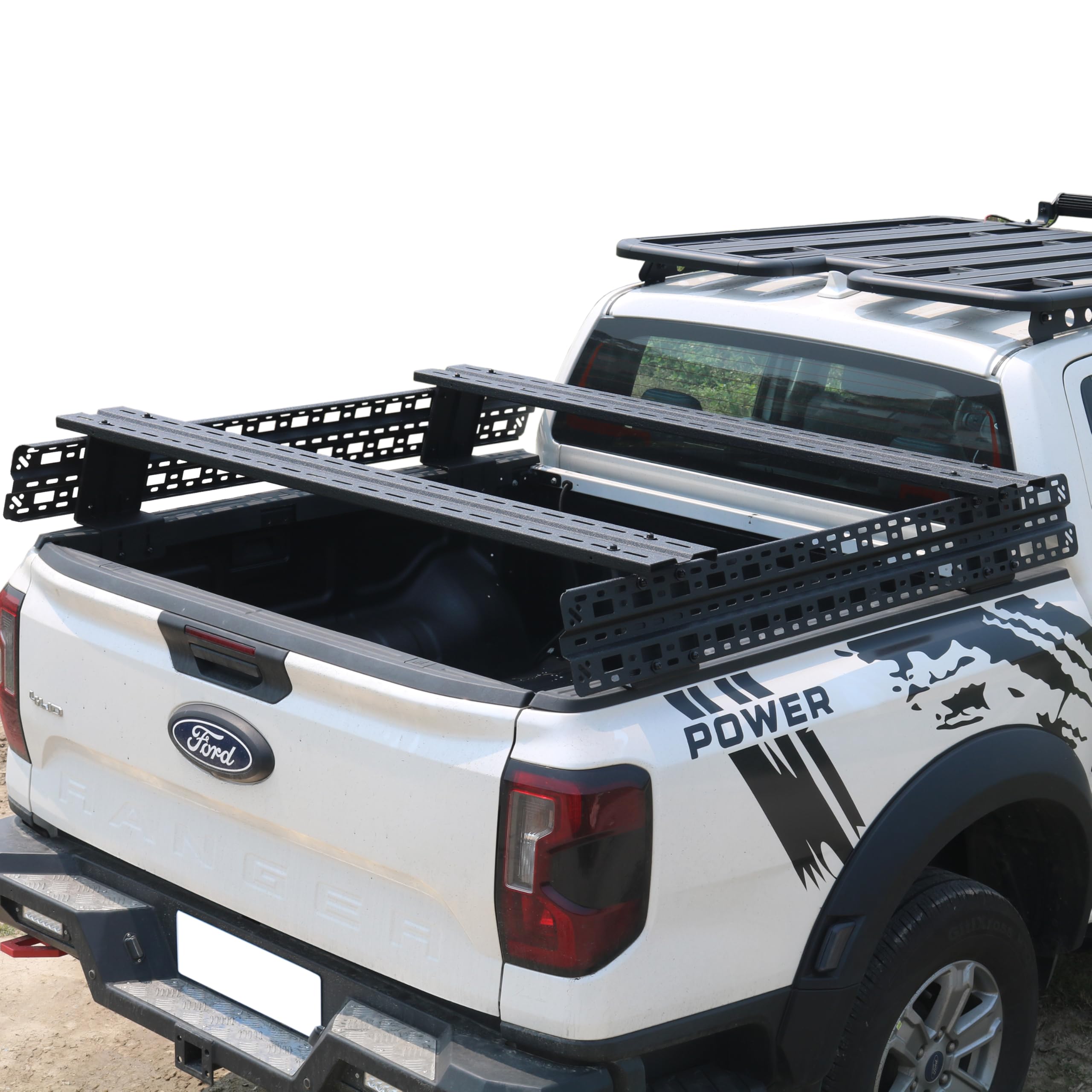 KEHOSX - Portaequipajes universal para caja de camioneta, tablero de administración, ajustable, multifunción, para camioneta, tablero transversal, compatible con Silverado, Colorado, Canyon, Sierra S10, Sonoma, Ram F 150, F 250, F 350, Tundra, Titan, Ranger
