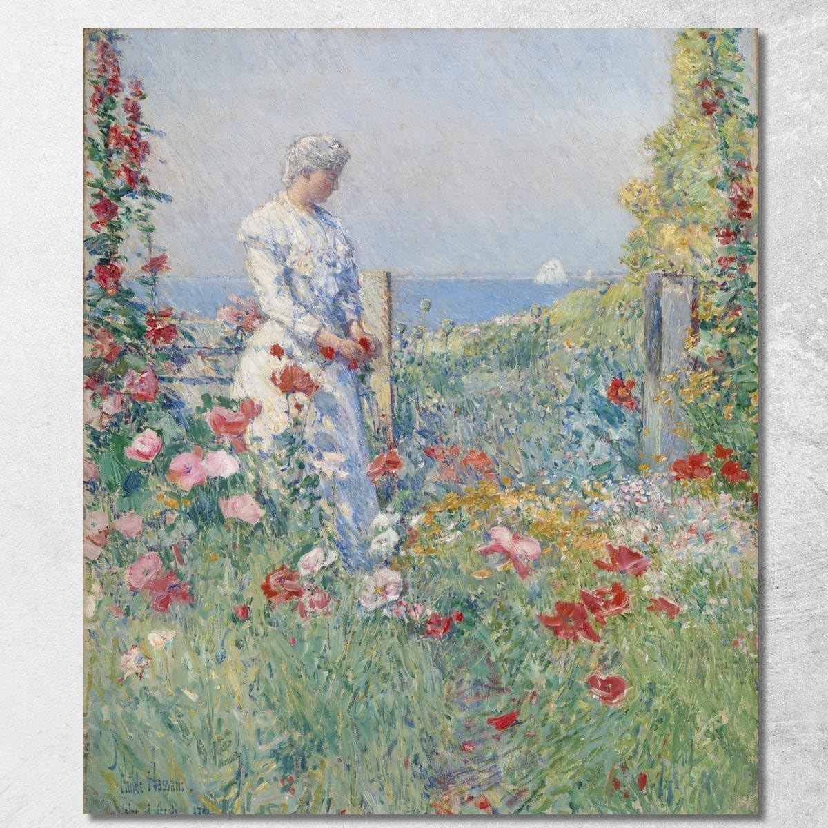 Tableau Childe Hassam Celia Thaxter déco murale prête à poser pour mur vide