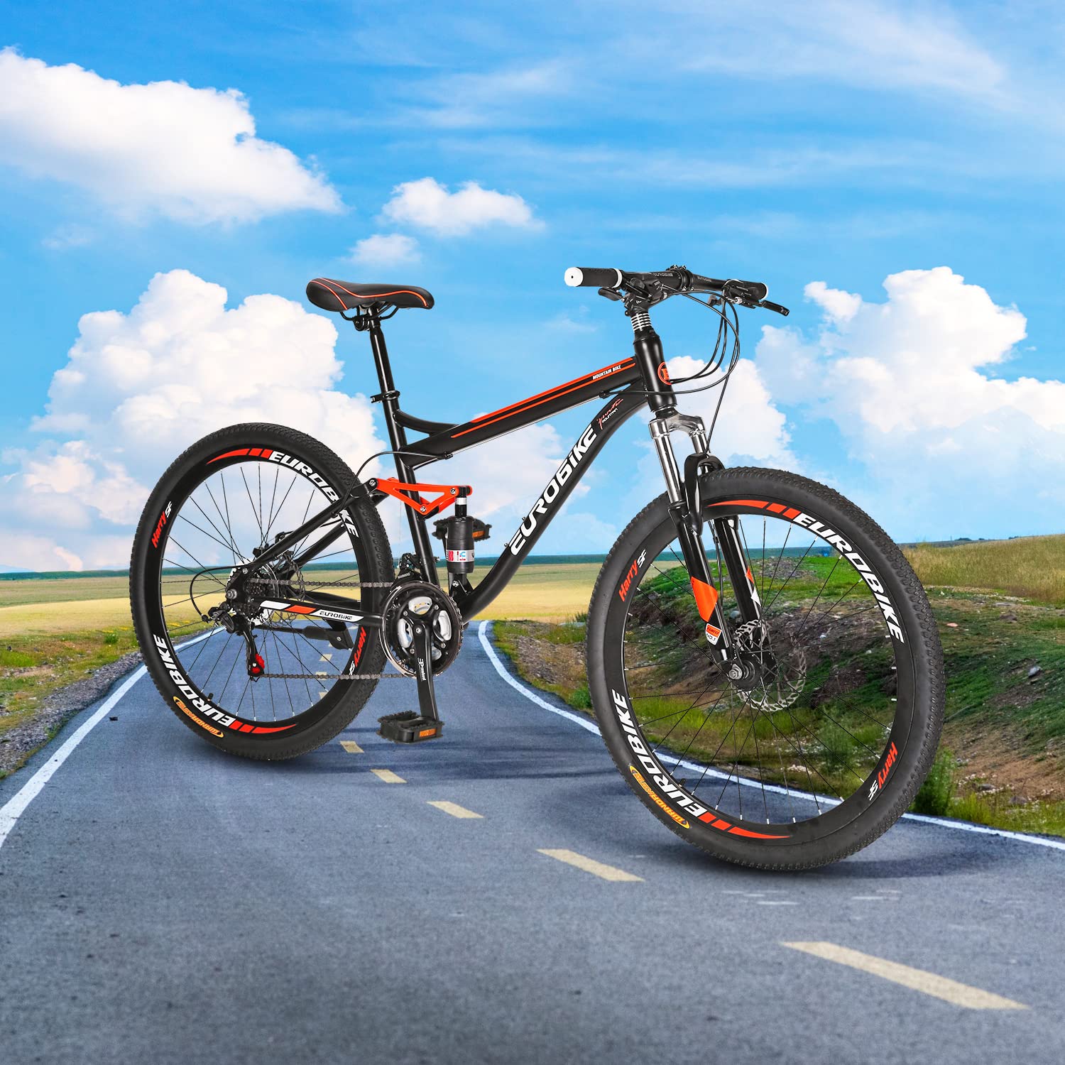 Eurobike Dual suspension Mountain Bike 27.5 Inches Wheel Mens Mountain