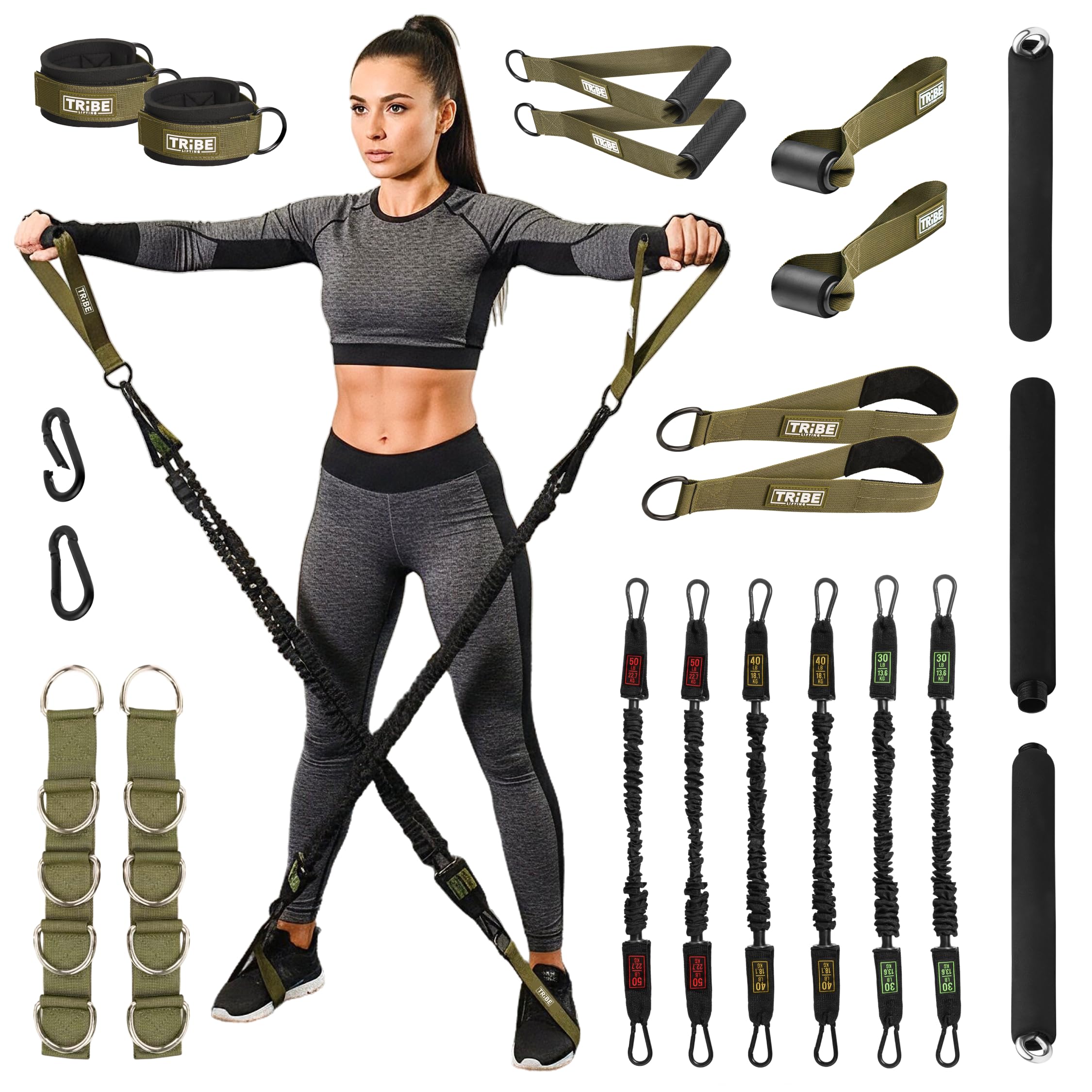 Tribe Lifting Tube Resistance Band Set