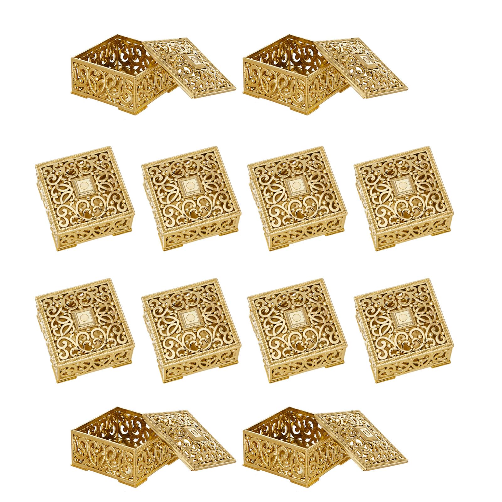 Tsophreniq 12pcs Creative European Styles Candy Box Ornament Boxes for Wedding Treats, Birthday Table Decorations Craft Containers