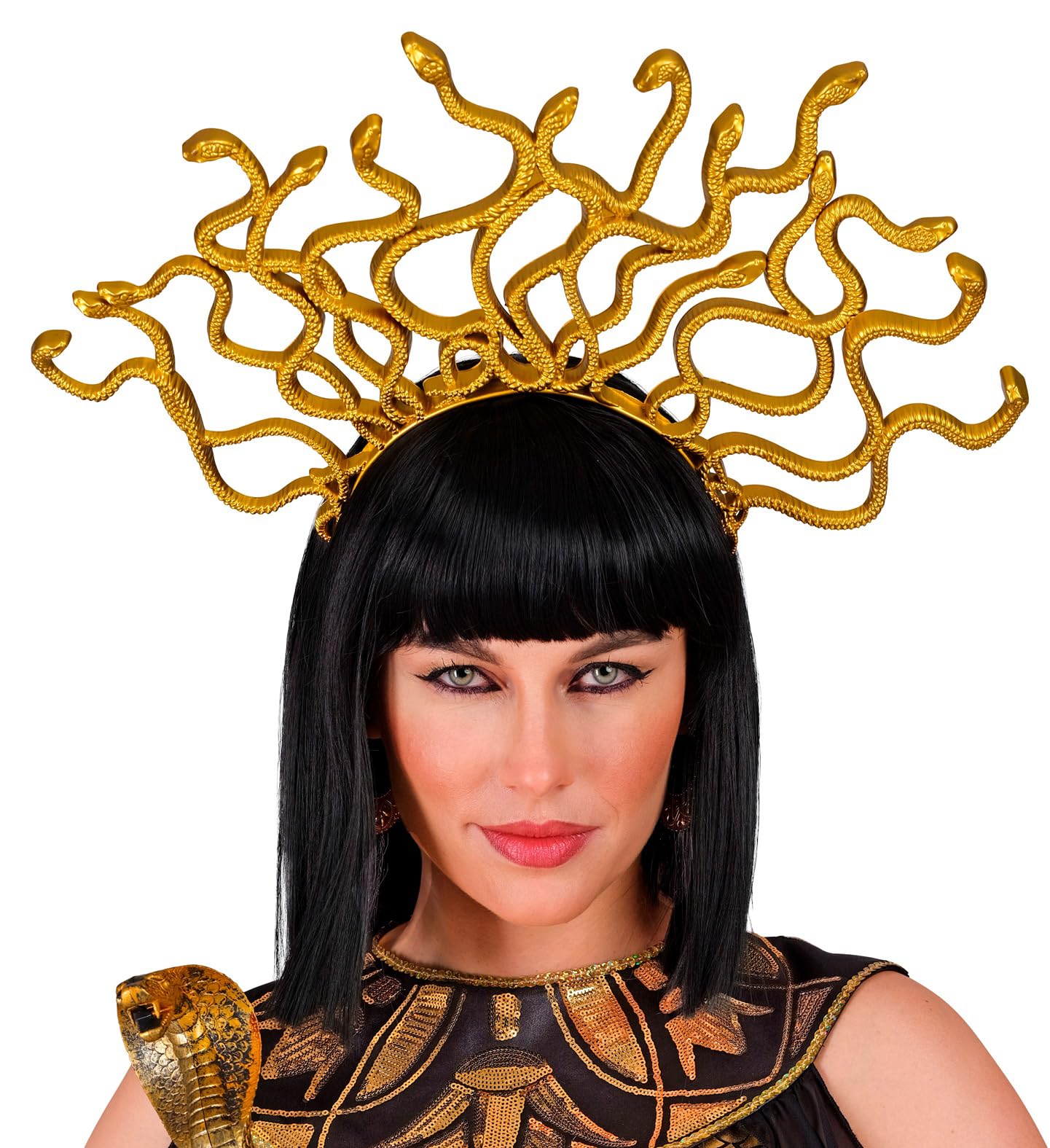 W WIDMANN MILANO Party Fashion Medusa 21157 Headband Gold Snake Greek Goddess - Image 4