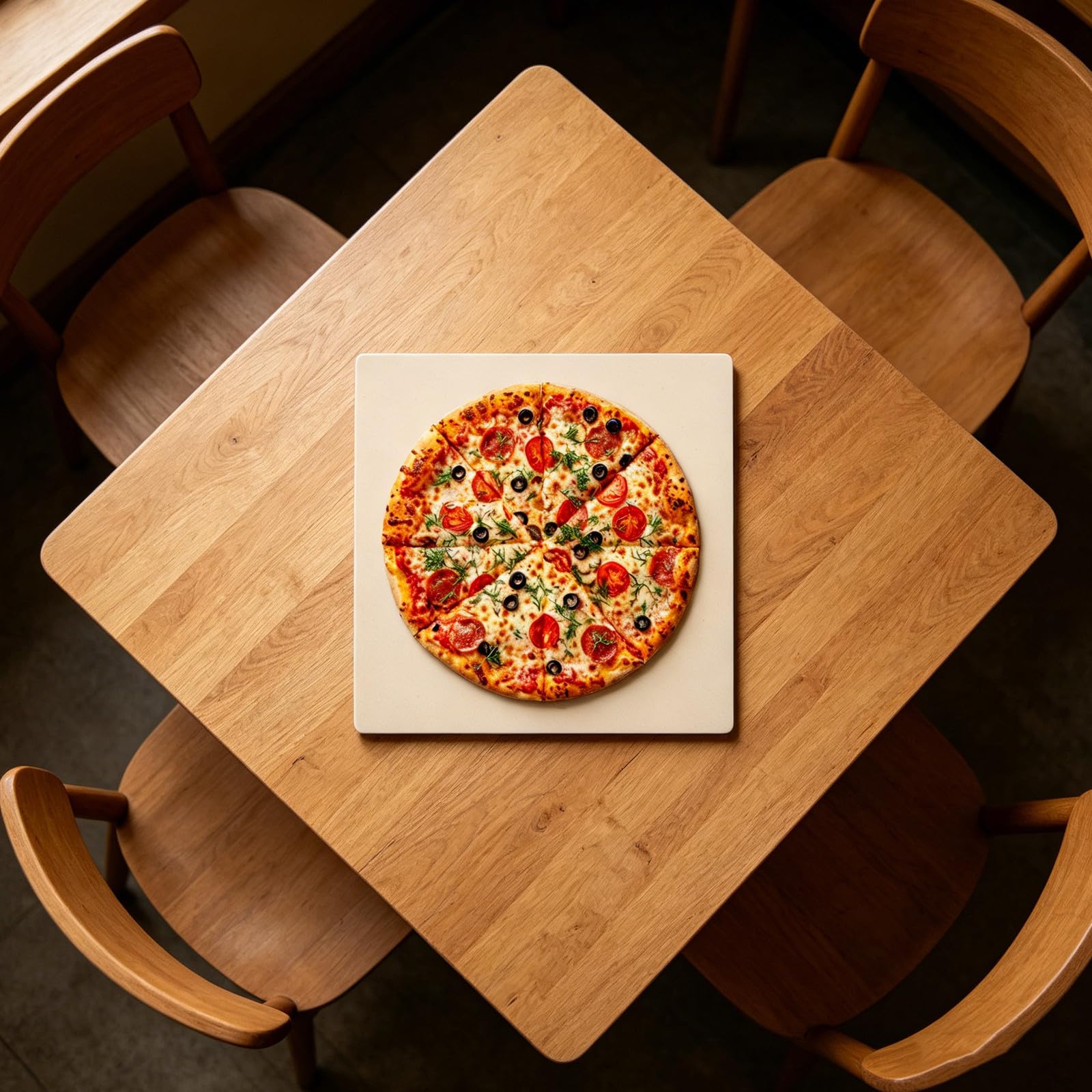 Pietra per Pizza Quadrata Grande in Cordierite, 30,3 Cm