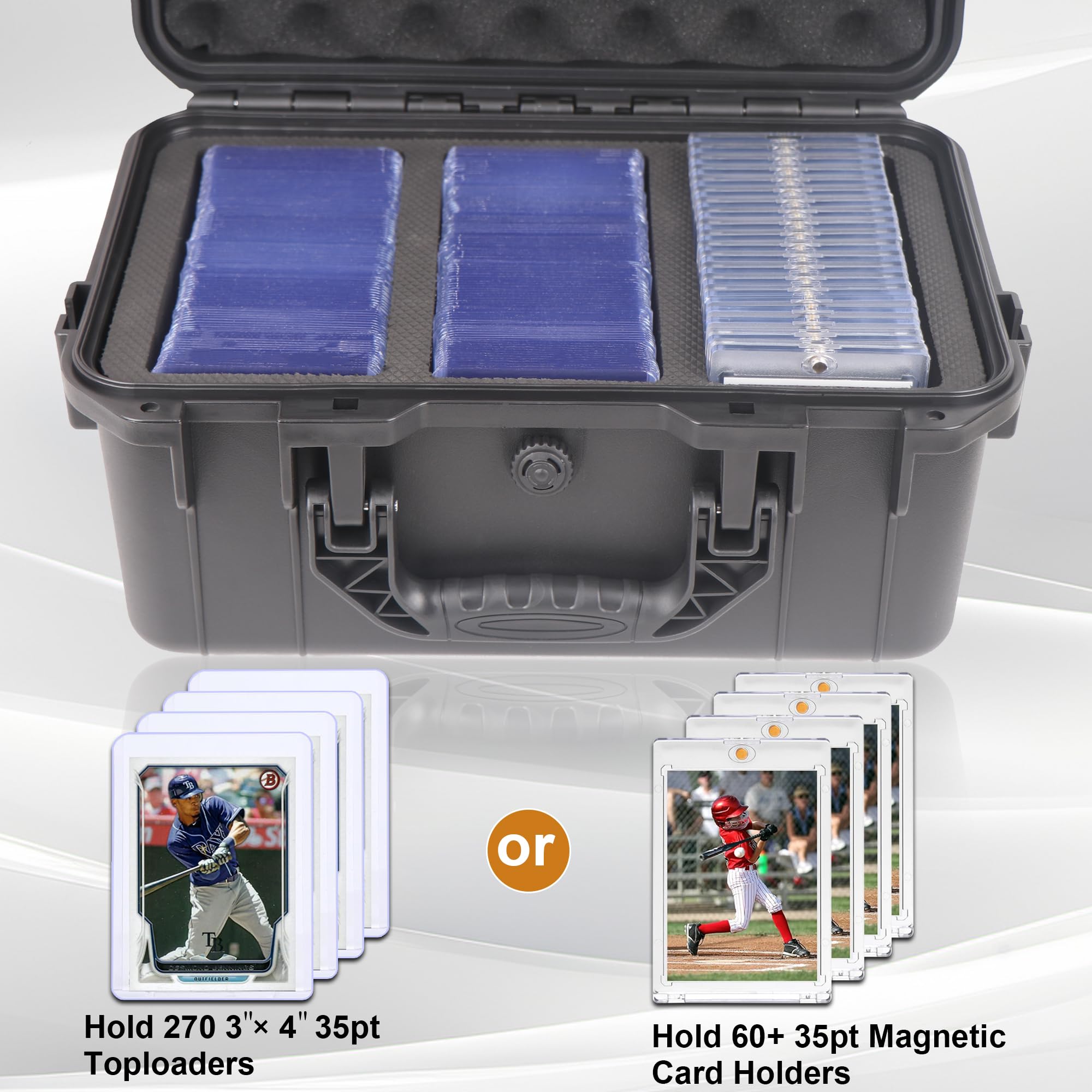 Sports Card Case Toploader Storage Box For 3x4