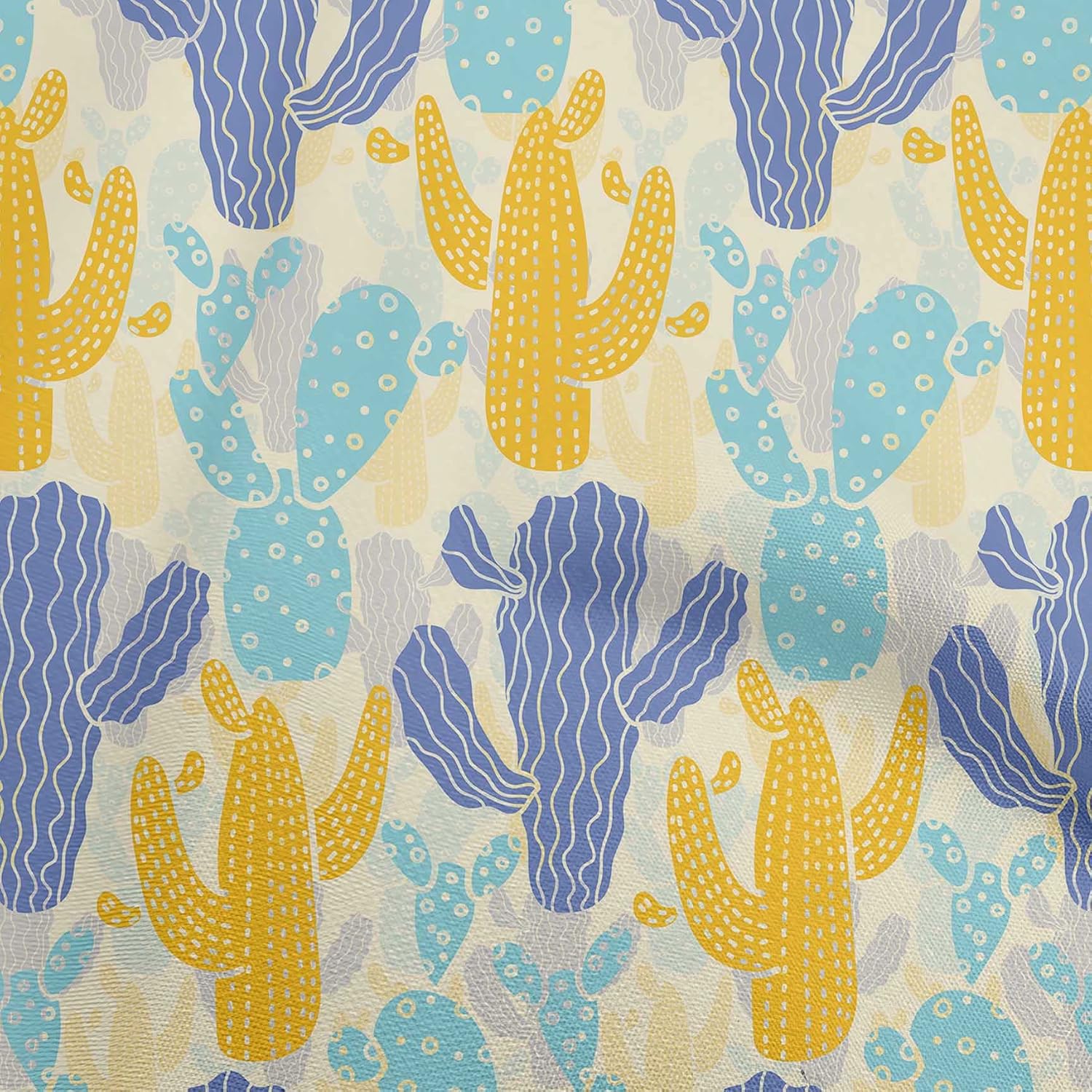 oneOone Viscose Chiffon Forest Green Fabric Cactus DIY Clothing Quilting Fabric Print Fabric by Yard 42 Inch Wide