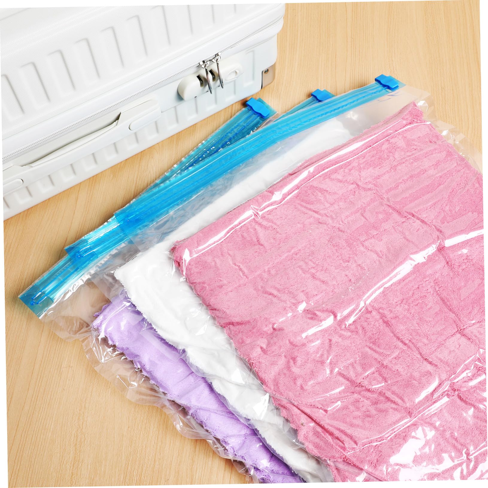 12 piezas Bolsas de Compresión de Viaje Sellado Doble Resistente y Reutilizables para Ropa y Almacenaje Esencial Camping y Negocios