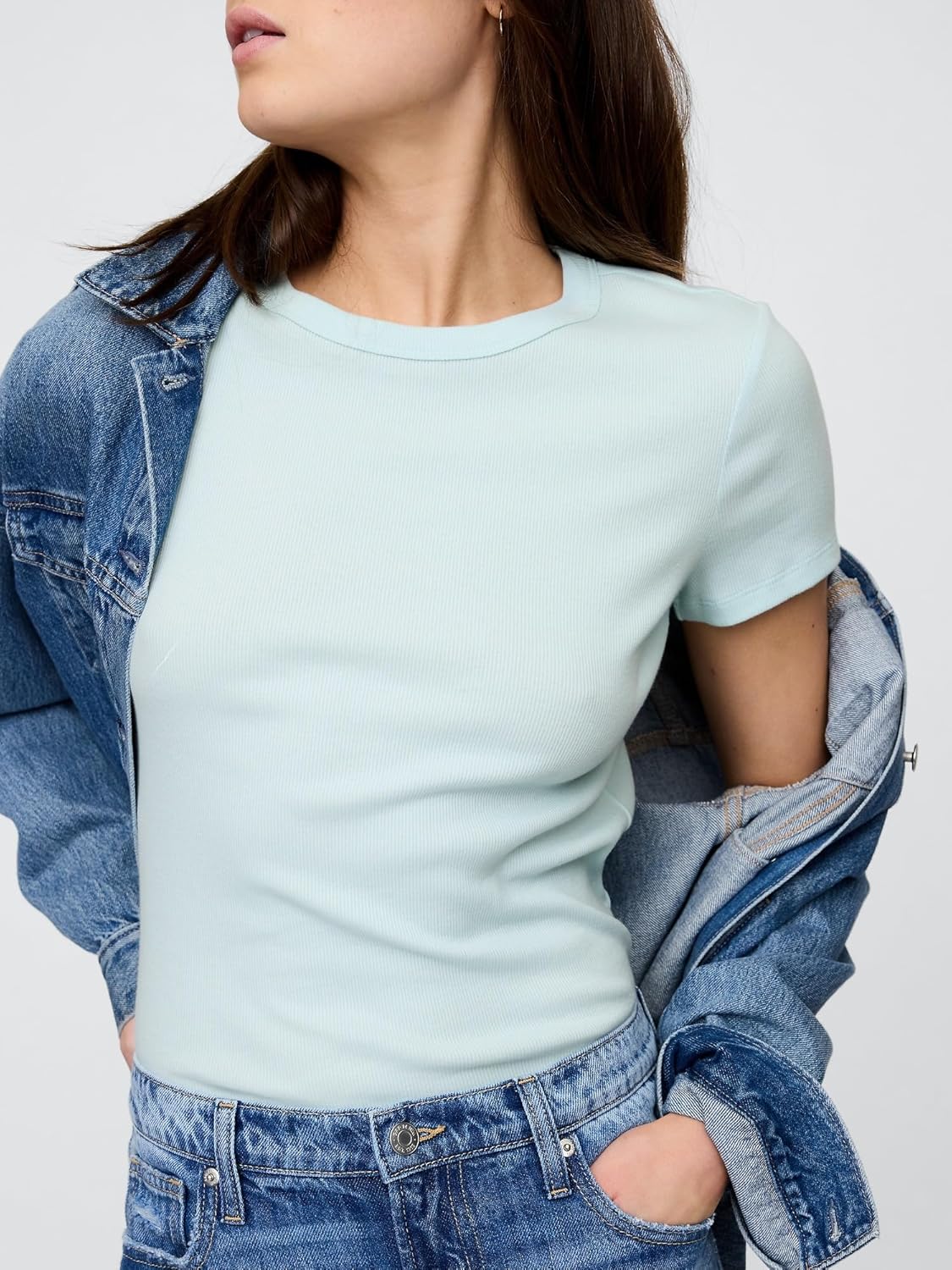 Gap Womens Solid Rib Knit Top - Image 4