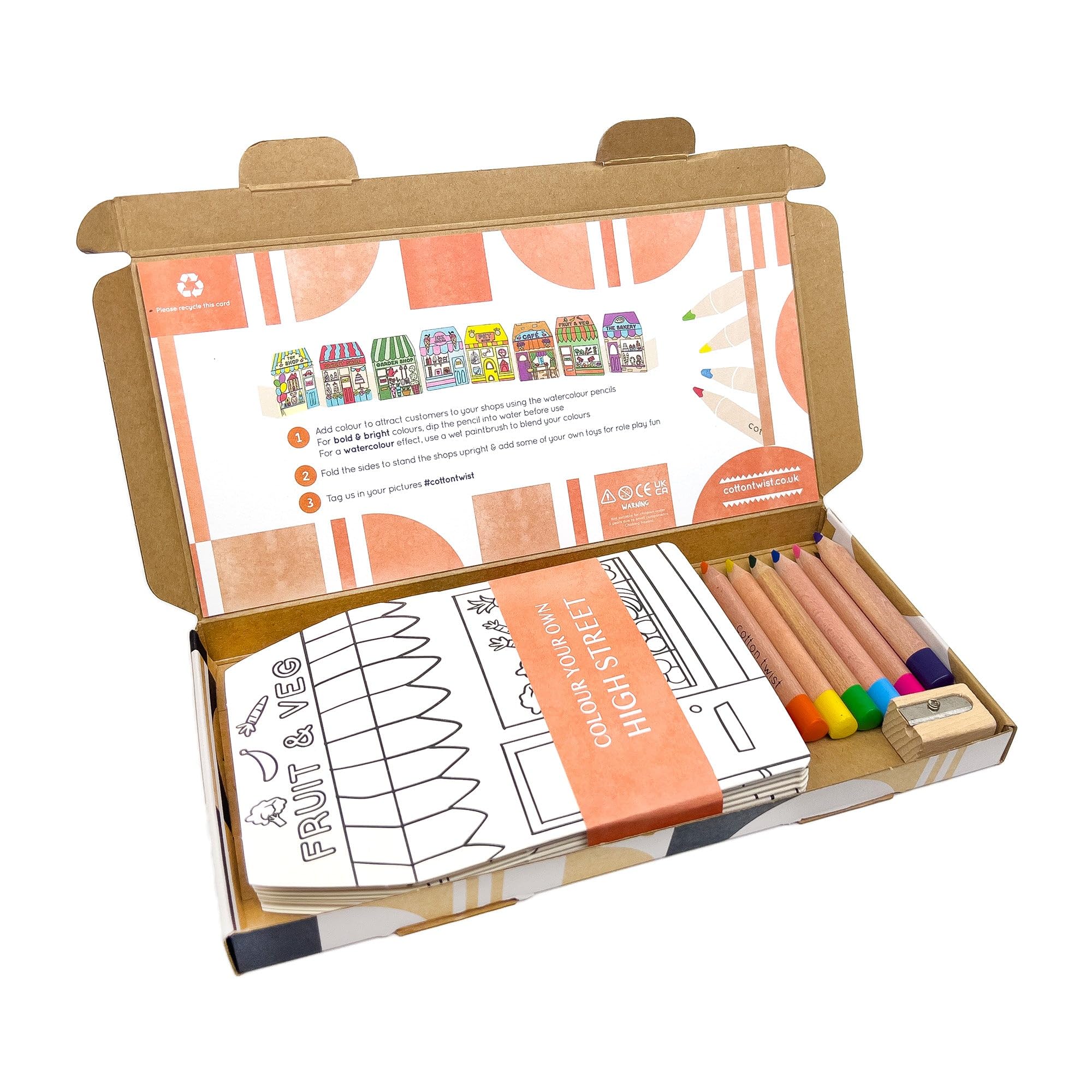 COTTON TWIST Kit Creativo Per Bambini - Decorazioni Natalizie In Legno, Ecologiche, Senza Plastica