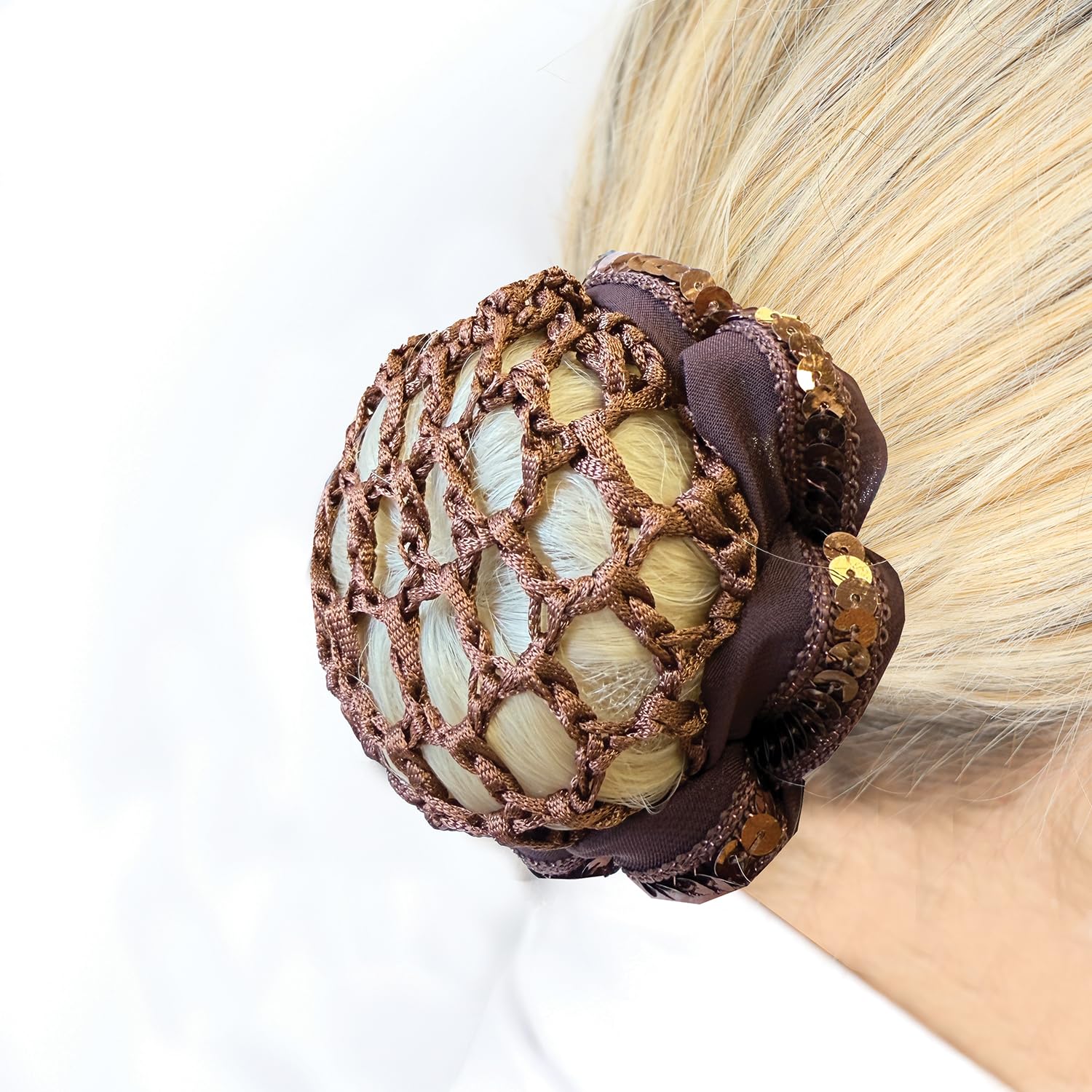 Equetech Fusion Sequin Dressage 2-in-1 Scrunchie & Net