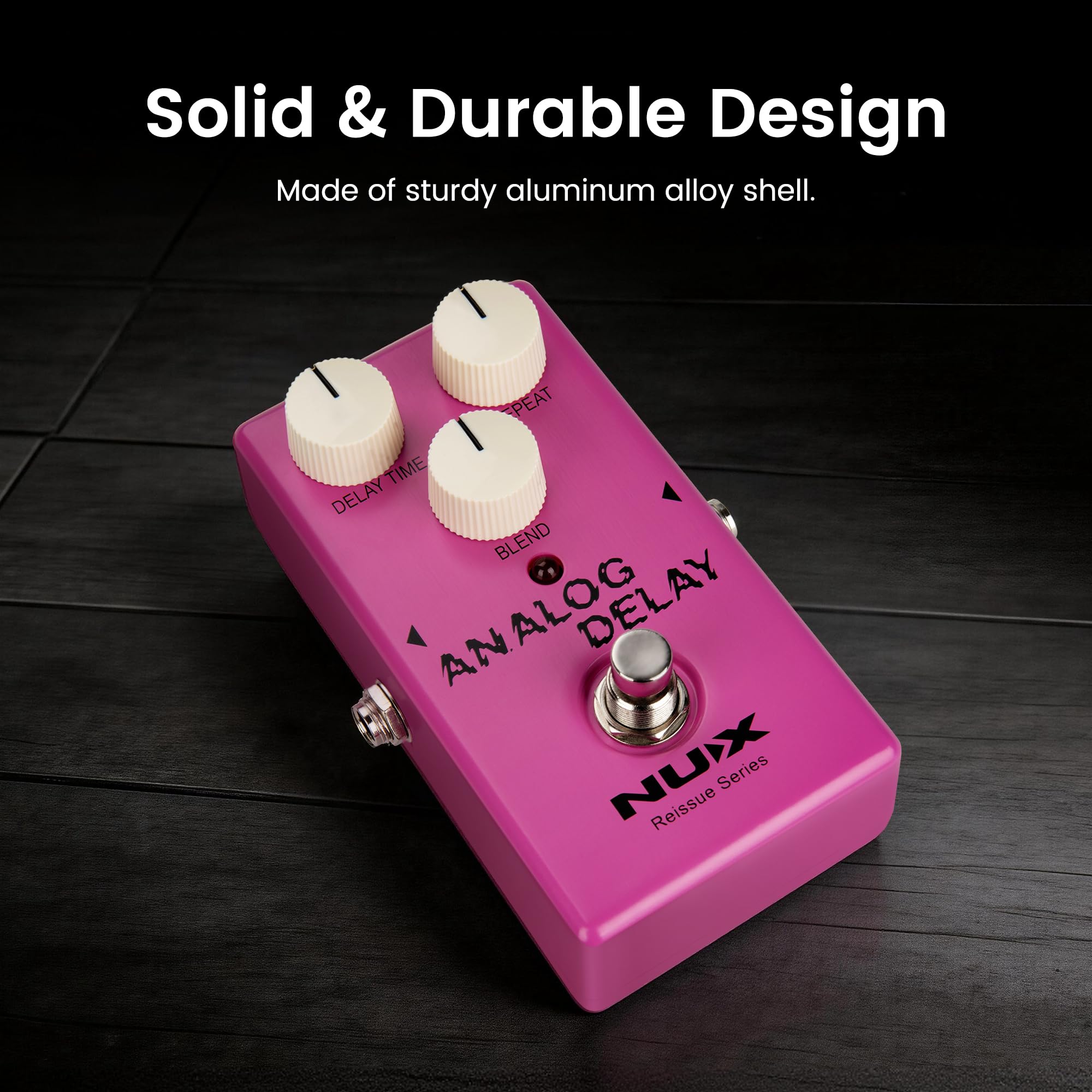 NUX Analog Delay-Gitarren-Effektpedal, 100 % analog Schaltung