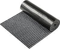 Vista 10 de Nuanchu 2 rollos grandes de tapetes semiacabados para exteriores, de 16 x 79 pulgadas, tapete para puerta estrecha, antideslizante, impermeable, Café