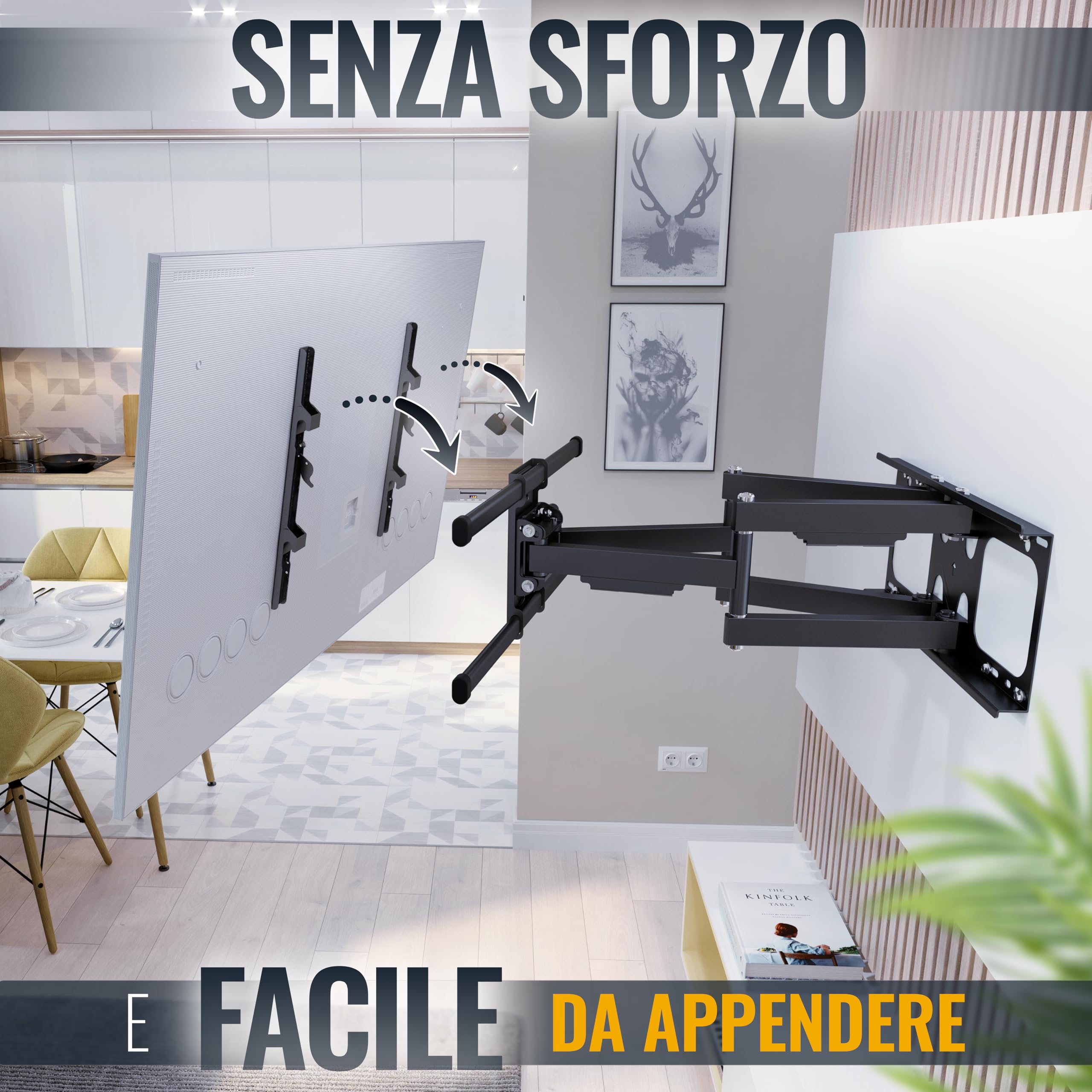 Mounting Bracket Ricoo TV S4964 42-75 Pollici - Dettaglio