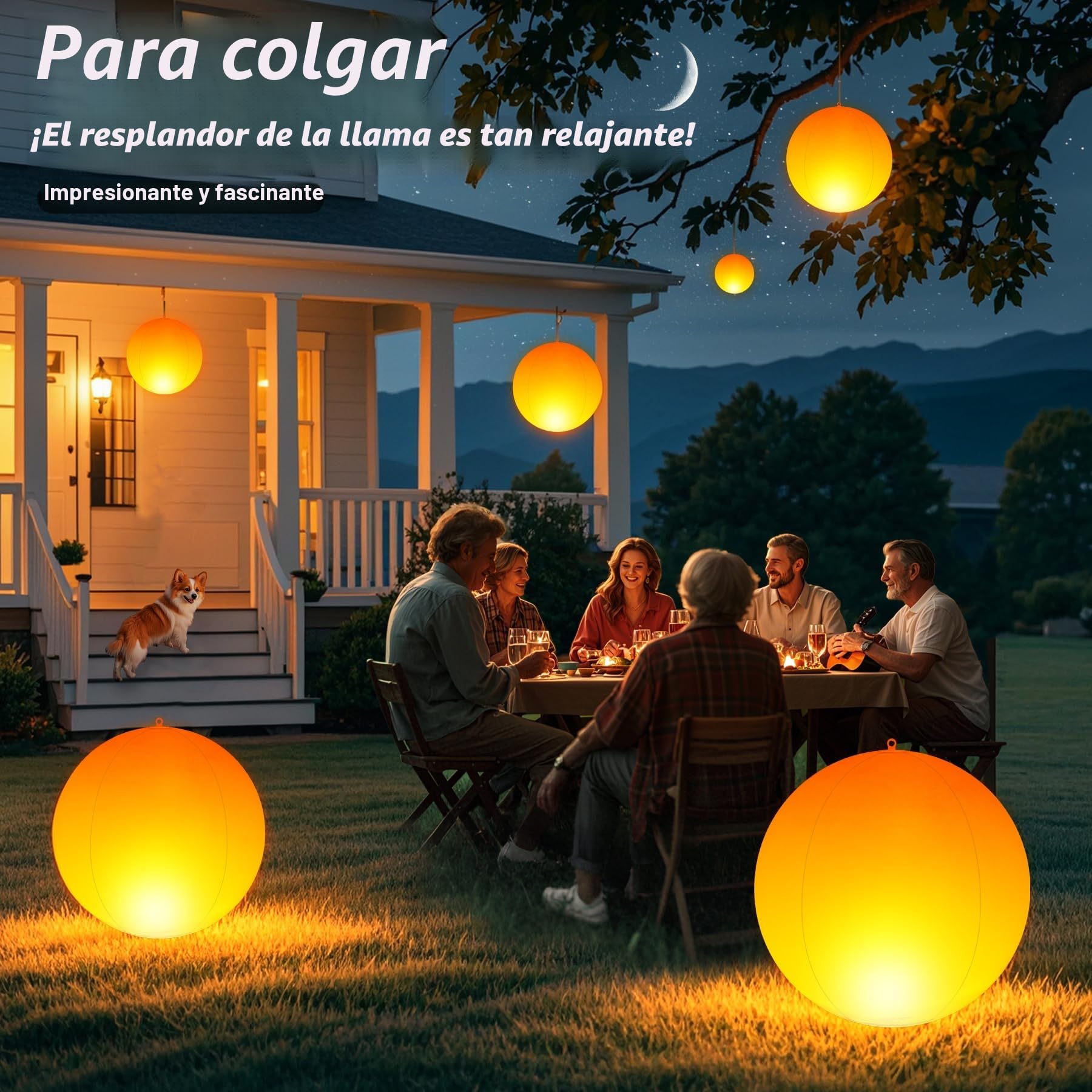 DeeprBling Luces Flotantes Piscina Solares de Llama, Bolas Luces Piscina Flotantes, Impermeables IP68 Bola Flotante Luz Solar Piscina, Ø35cm Inflables Bolas de Luz LED para Piscina Jardin - 2 Piezas