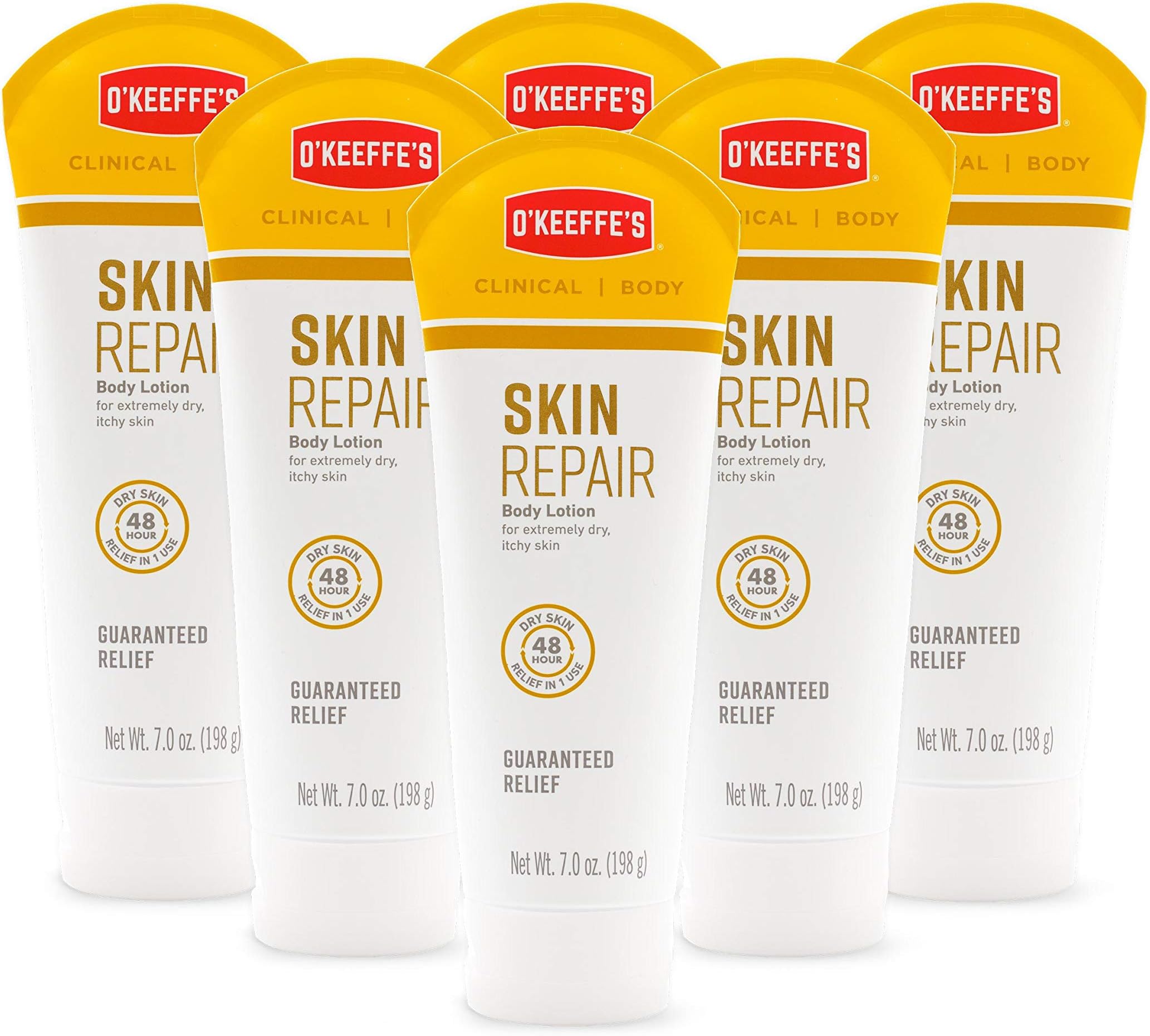 O'Keeffe's Skin Repair Body Lotion and Dry Skin Moisturizer, 7.0 ounce Tube, (Pack of 6)