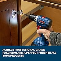 Vista 6 de BOSCH Kit combinado de herramientas eléctricas GXL18V-27B22 - Taladro inalámbrico compacto sin escobillas de 18 V de 1/2 pulgada y destornillador