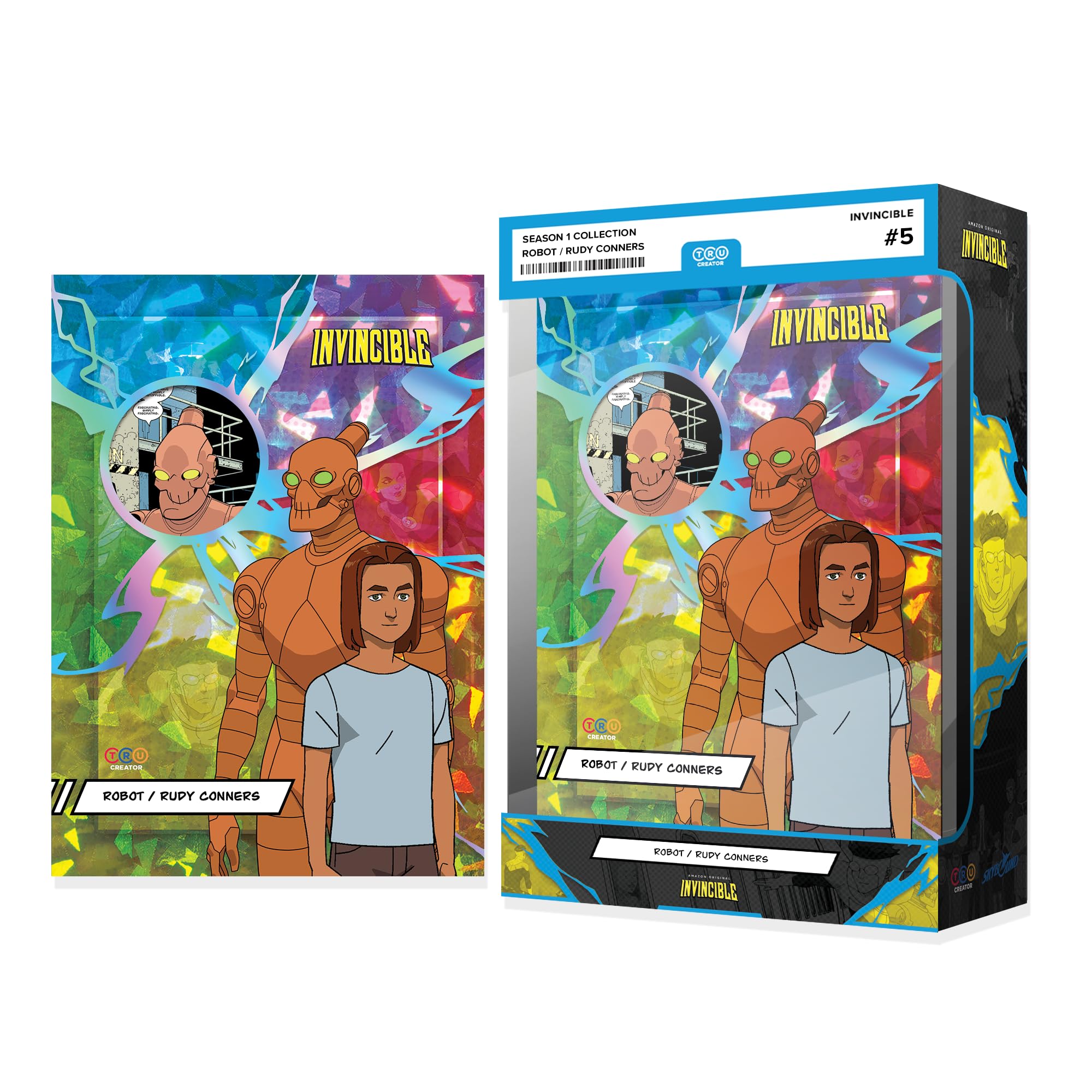 Invincible Stagione 1 Collezione Blind Box – 1 Jumbo 5x7 pollici Prodotto con Licenza Ufficiale Comic Relic Trading Card – Reliquie Fumetti