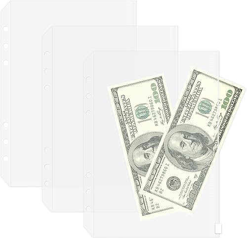 Miniatura 5 de Discagenda Bolsillo transparente con apertura superior 2 edición A5 (5.8 x 8.3 pulgadas), paquete de 3 para organizador personal de agenda con disco