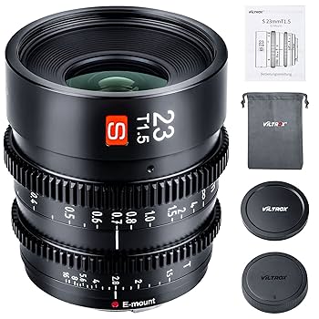 VILTROX　シネマレンズ S 23mm T1.5 APS-C ソニーE Amazon.com : VILTROX 56mm T1.5 Cine Lens for Sony E-Mount