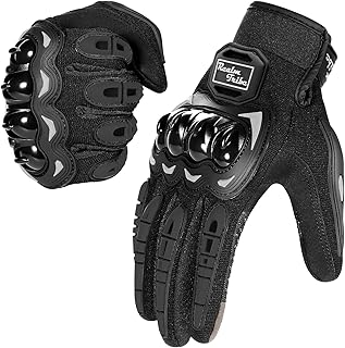 Motorcycle Gloves Breathable, Touchscreen Motorbike Gloves Anti-Slip with Good Grip Hard Knuckles Protection for Men Women...