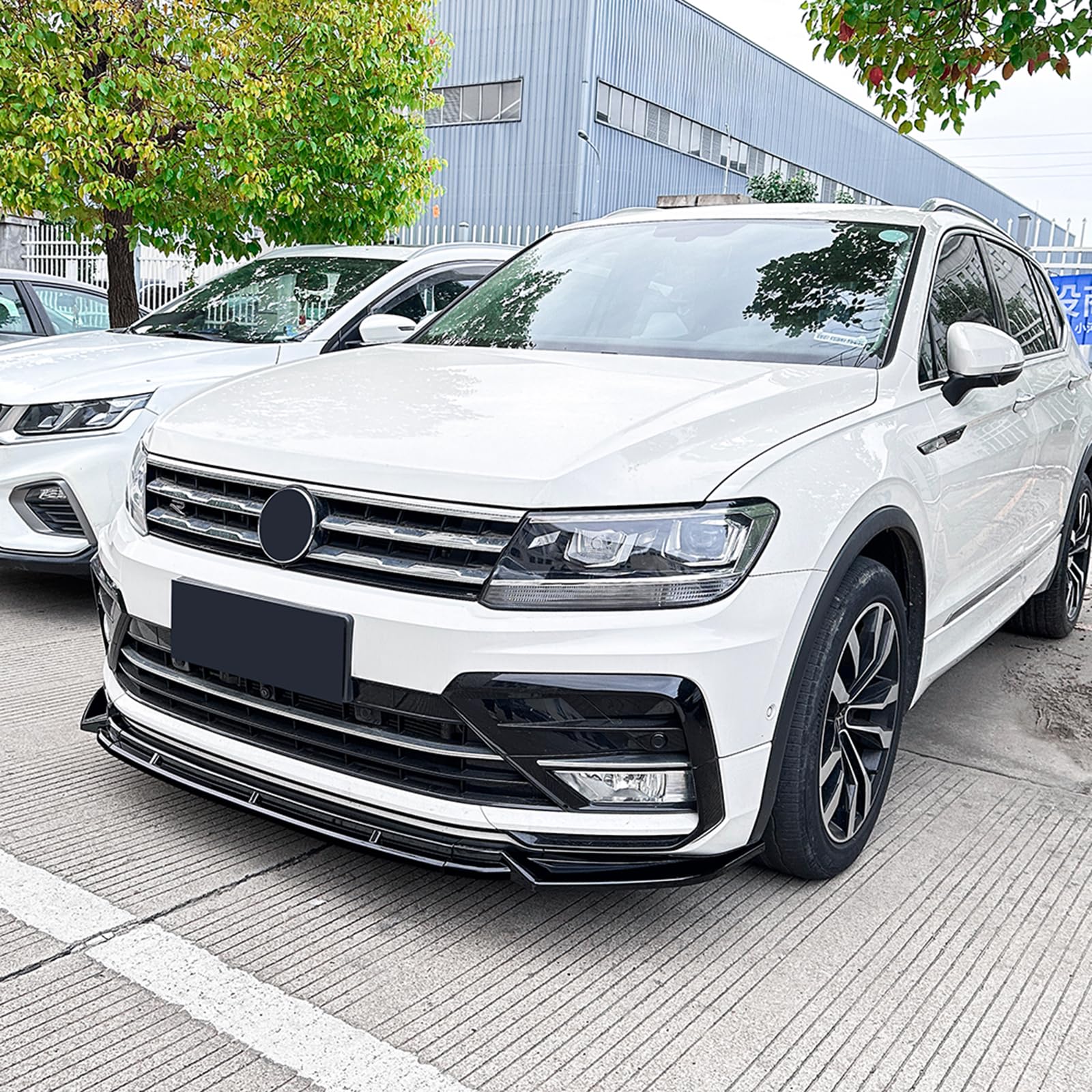 Unterer Stoßstangen-Spoiler für VW Tiguan MK2 Rline 2017-2021 Schwarz