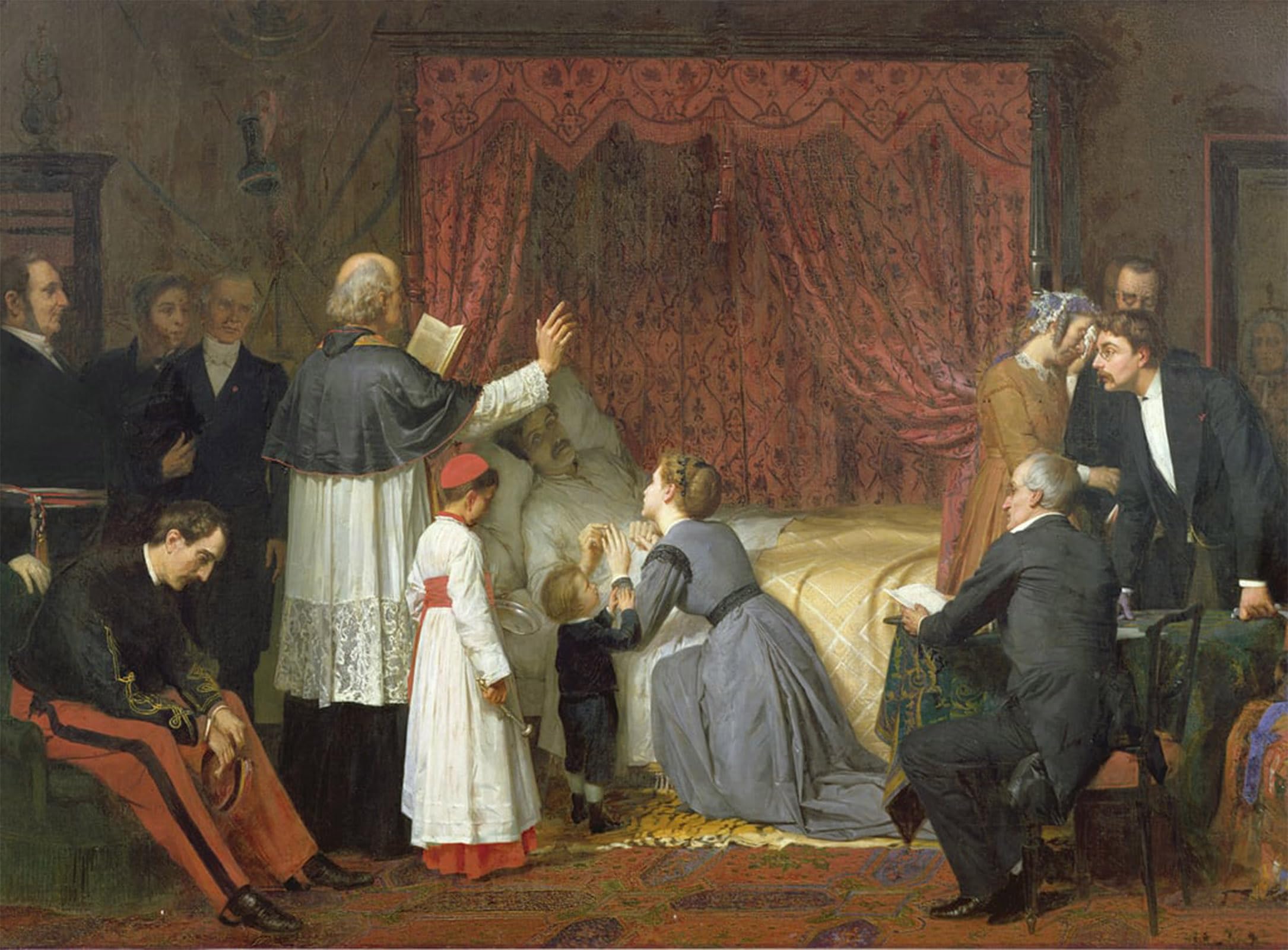 ARTXLXXBN Famous Painting Canvas Artwork Graffiti Print Marriage in Extremis by Marie Francois Firmin Girard Portrait Canvas Image for Home Decor 60x90cm