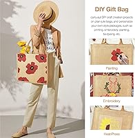 Vista 6 de Bolsas de yute con interior laminado y asas suaves