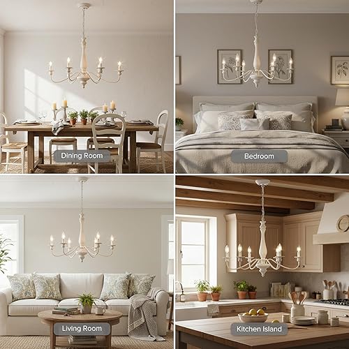 Miniatura 3 de YCZHCC Candelabro negro de 6 luces para decoración de comedor, estilo rústico industrial moderno para dormitorio, cocina, sala de estar, vestíbulo,