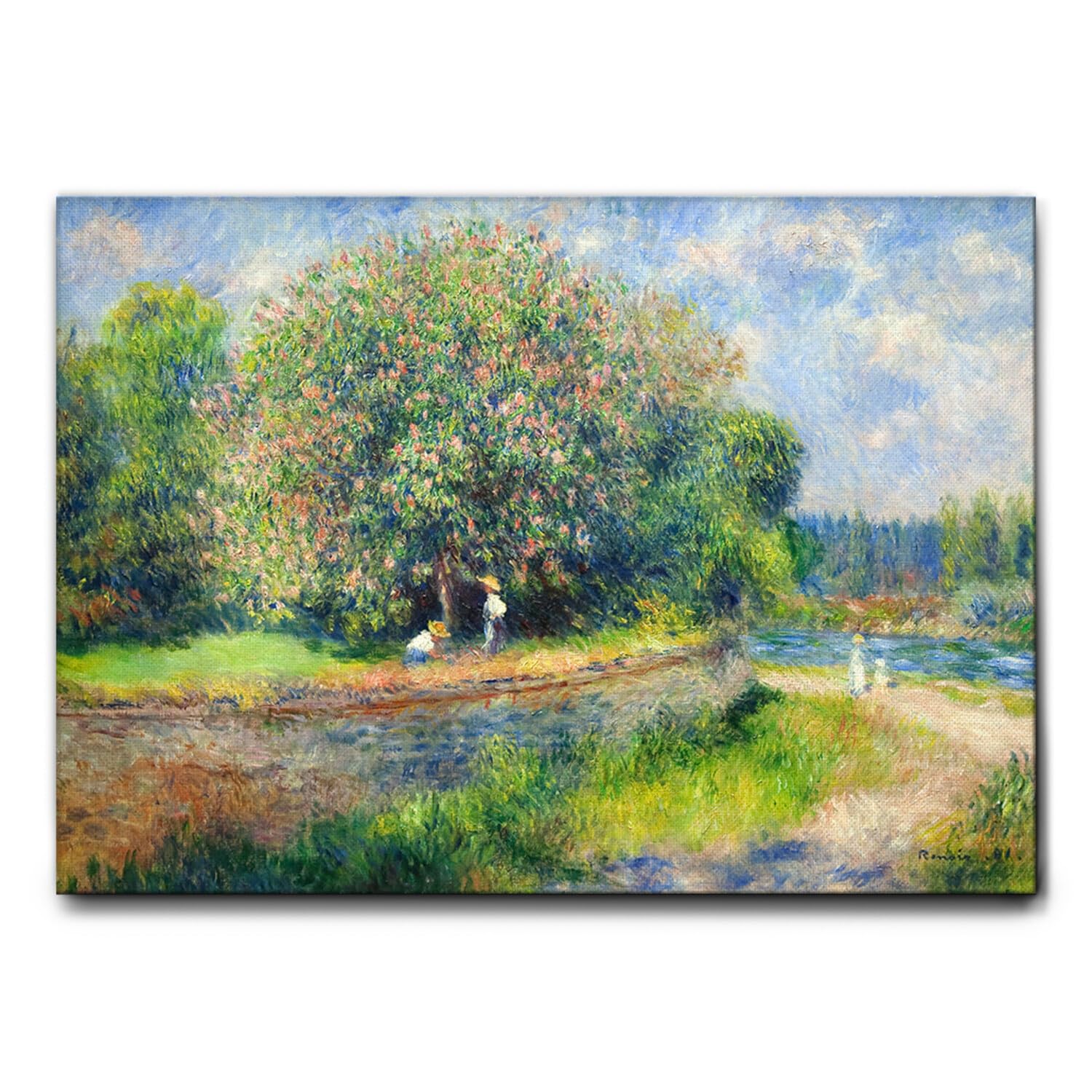 Giallobus - Quadro - Pierre Auguste Renoir - Castagno in fiore - Tela Canvas Telaio Standard - 100x70 - Pronto da appendere - Quadri moderni per la casa